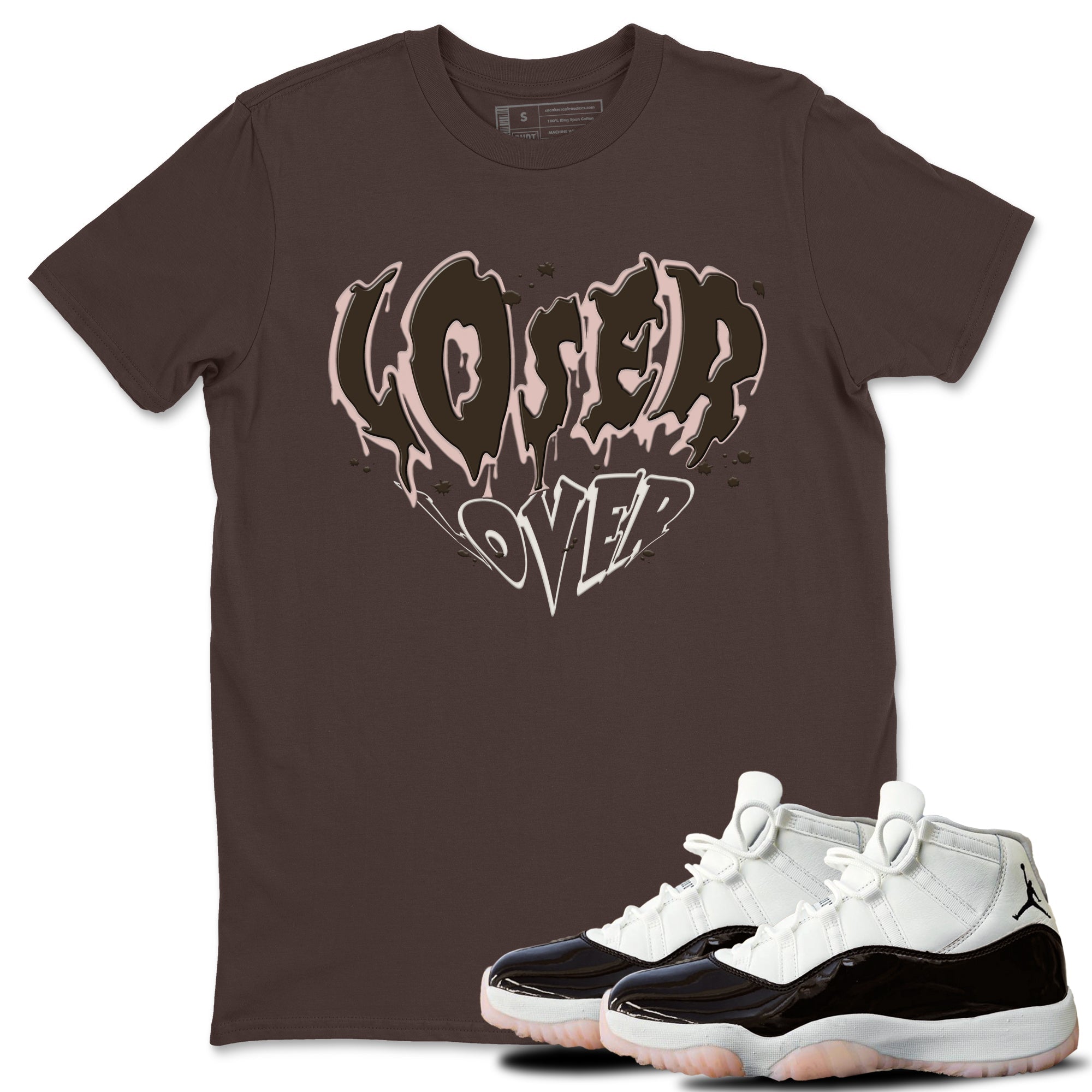11s WMNS Neapolitan shirt to match jordans Melting Loser Lover sneaker tees Air Jordan 11 Neapolitan Drip Gear Zone Sneaker Matching Shirt Unisex Dark Chocolate 1 T-Shirt