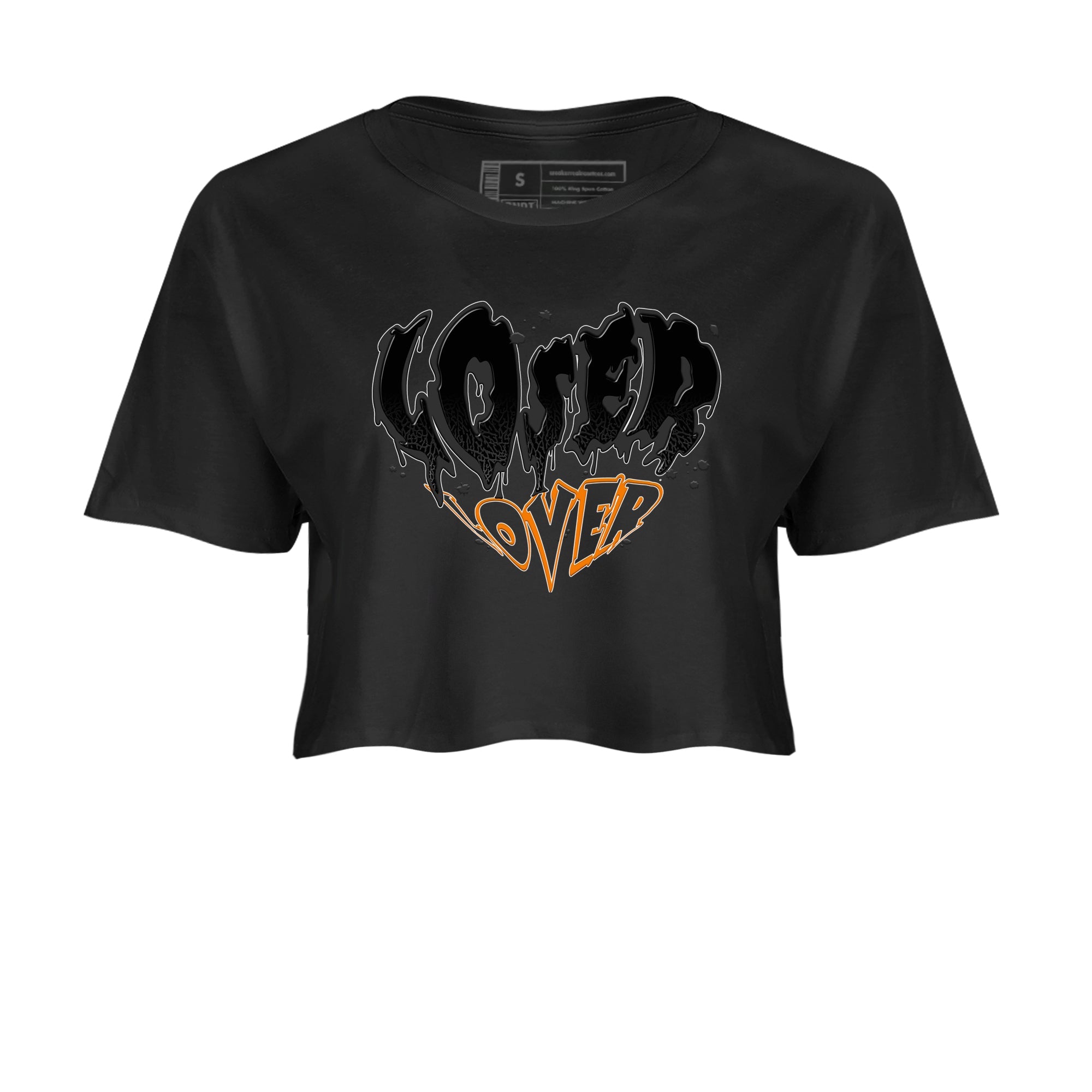 Air Jordan 3 Retro Fear shirt to match jordans Melting Loser Lover sneaker tees AJ3 Fear Drip Gear Zone Sneaker Matching Cotton Shirt Black 2 crop length shirt