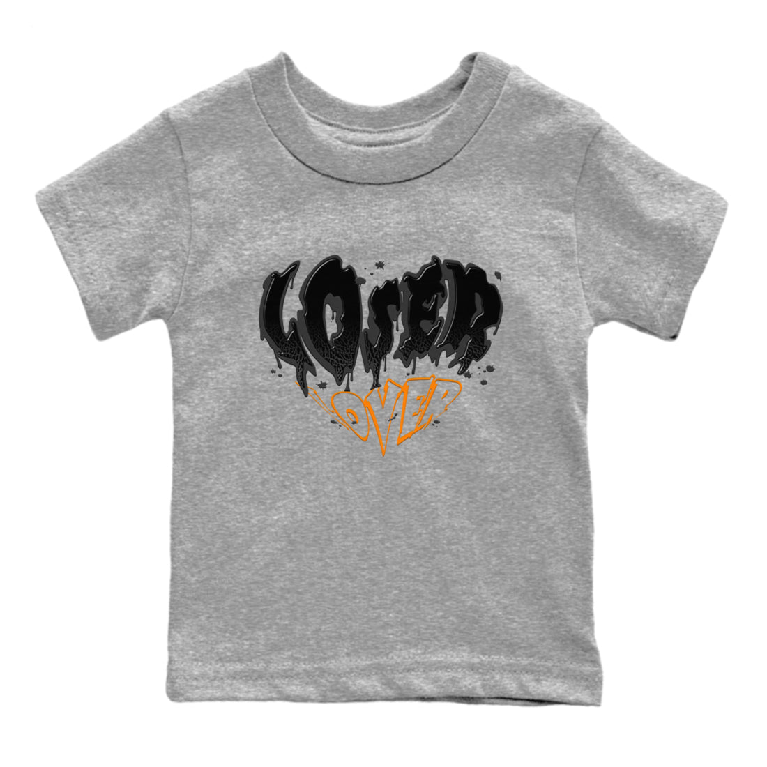 Air Jordan 3 Retro Fear shirt to match jordans Melting Loser Lover sneaker tees AJ3 Fear Drip Gear Zone Sneaker Matching Cotton Shirt baby toddler Heather Grey 2 cotton Shirt