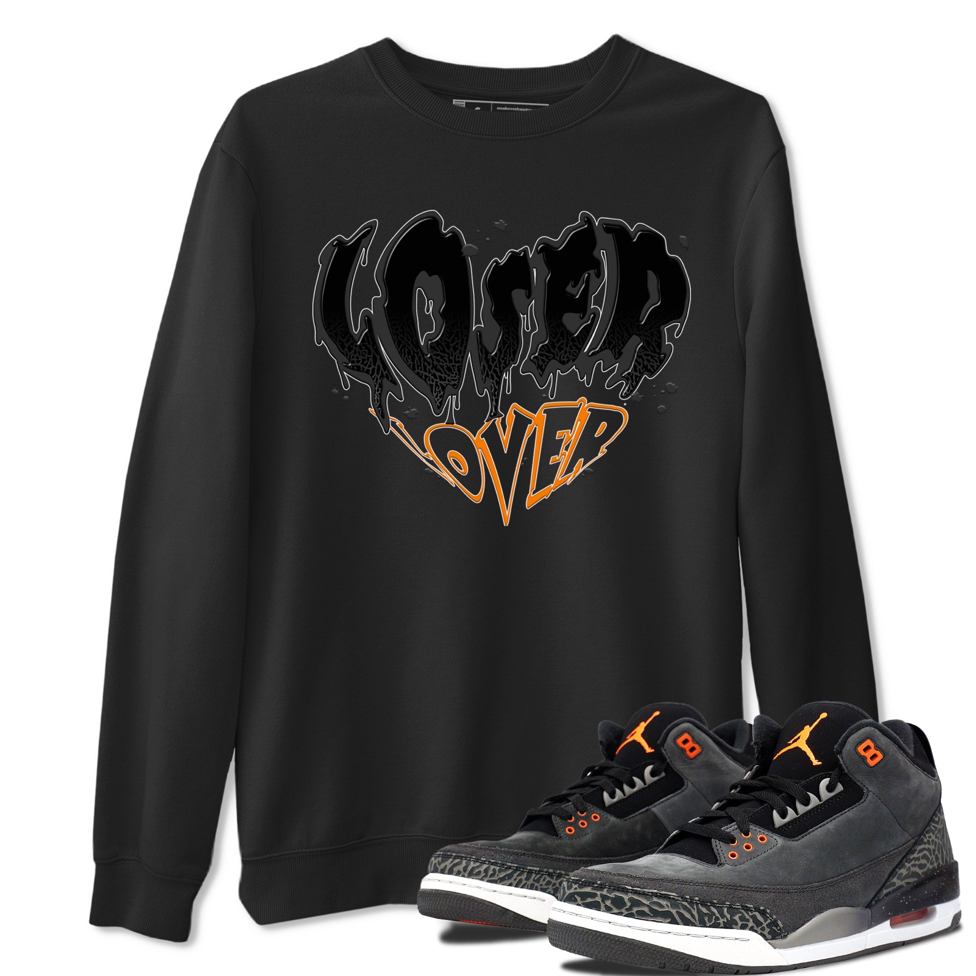 Air Jordan 3 Retro Fear shirt to match jordans Melting Loser Lover sneaker tees AJ3 Fear Drip Gear Zone Sneaker Matching Cotton Shirt unisex cotton Black 1 crew neck shirt