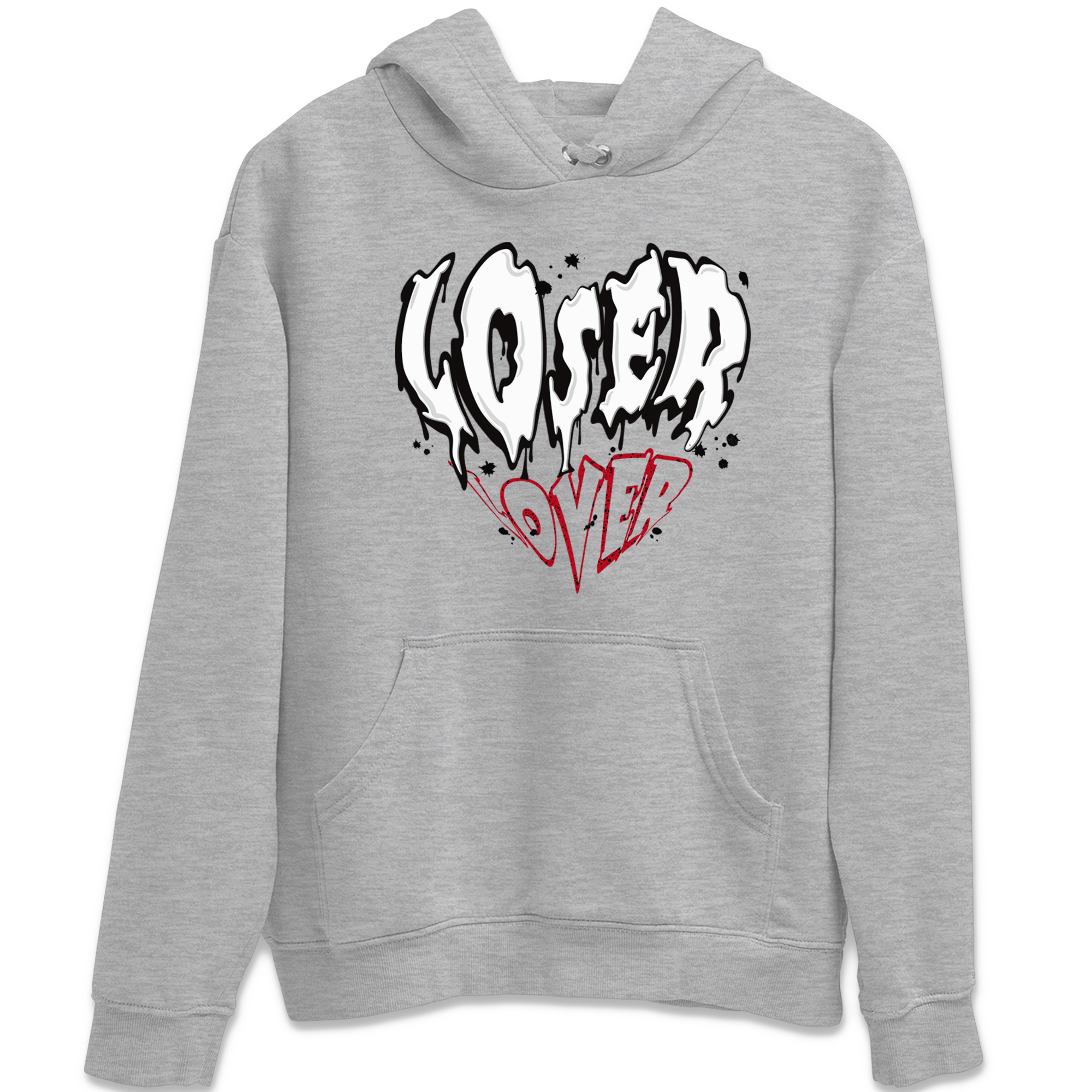 Red Cement 4 shirt to match jordans Melting Loser Lover Streetwear Sneaker Shirt Air Jordan 4 Red Cement Drip Gear Zone Sneaker Matching Clothing Unisex Heather Grey 2 T-Shirt