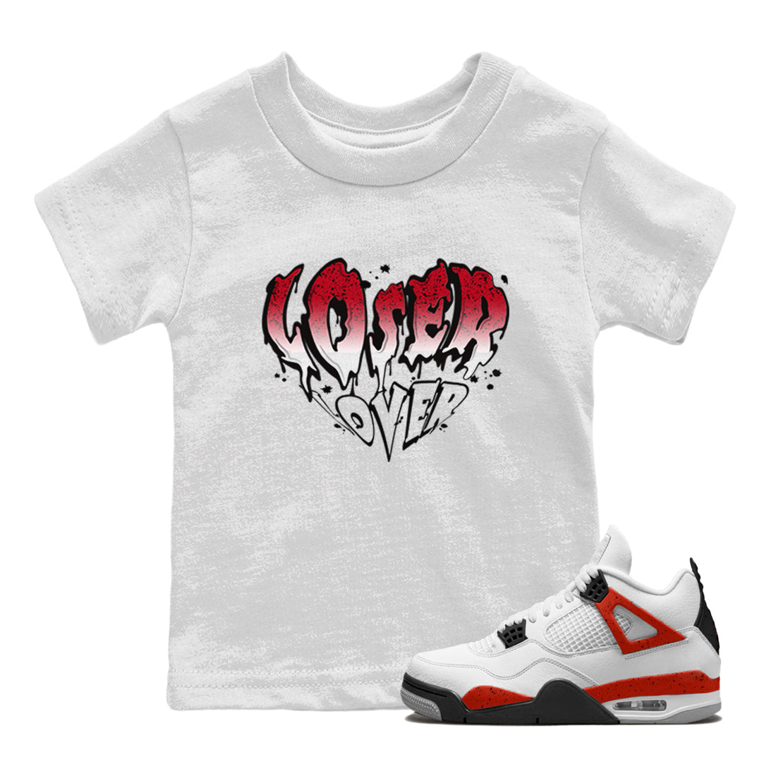 Melting Loser Lover Sneaker T-Shirt Kids - Air Jordan 4 Red Cement