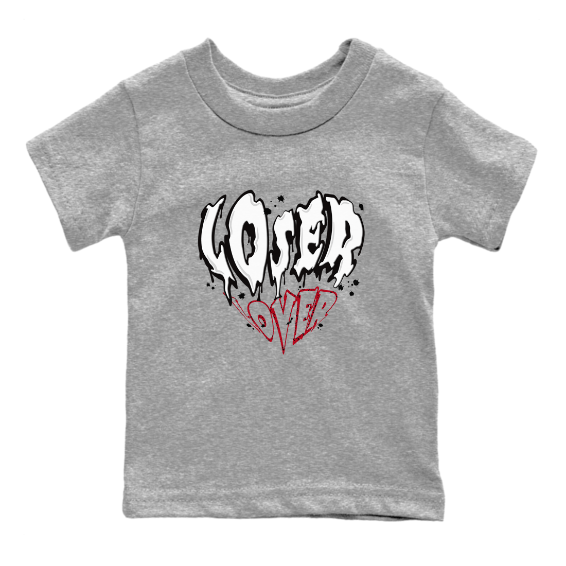 Red Cement 4 shirt to match jordans Melting Loser Lover Streetwear Sneaker Shirt Air Jordan 4 Red Cement Drip Gear Zone Sneaker Matching Clothing Baby Toddler Heather Grey 2 T-Shirt