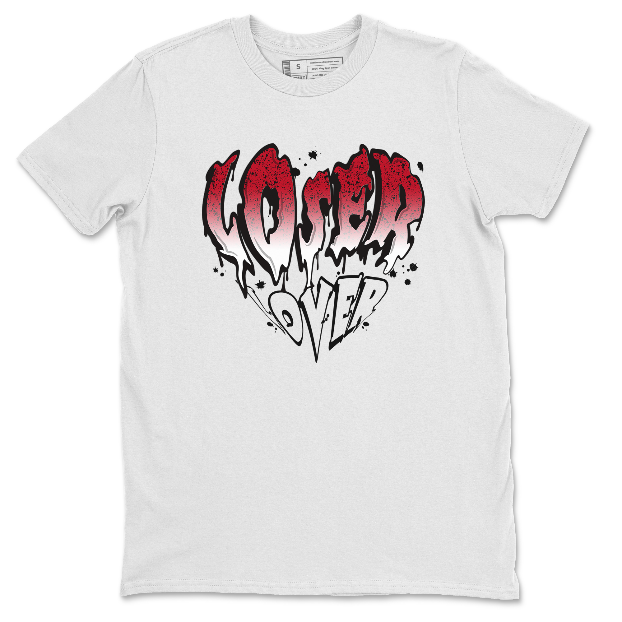 Red Cement 4 shirt to match jordans Melting Loser Lover Streetwear Sneaker Shirt Air Jordan 4 Red Cement Drip Gear Zone Sneaker Matching Clothing Unisex White 2 T-Shirt
