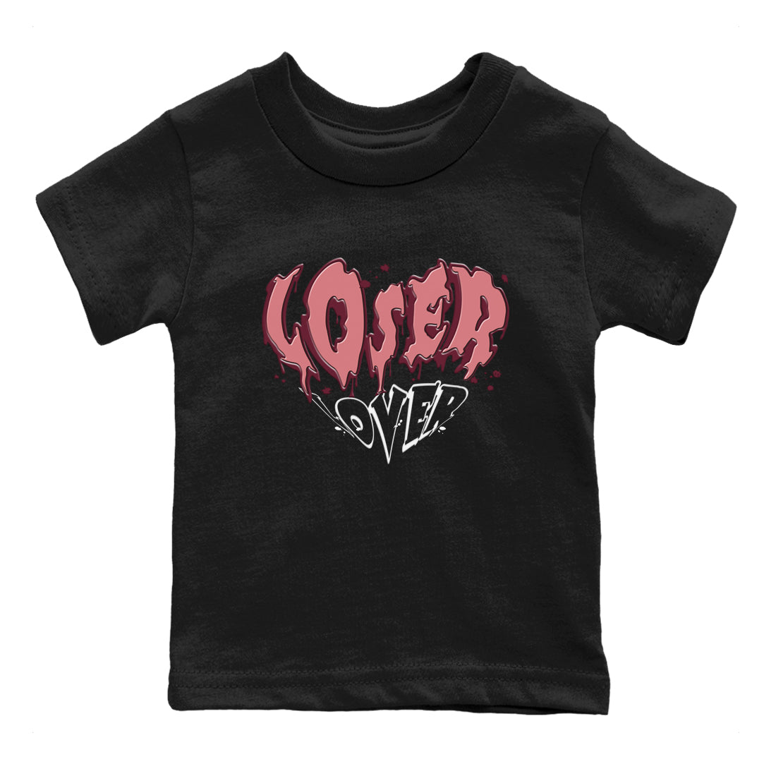 Dunk Valentine's Day shirt to match jordans Melting Loser Lover sneaker tees Dunk Low Valentines Day Drip Gear Zone baby toddler Black 2 cotton Shirt