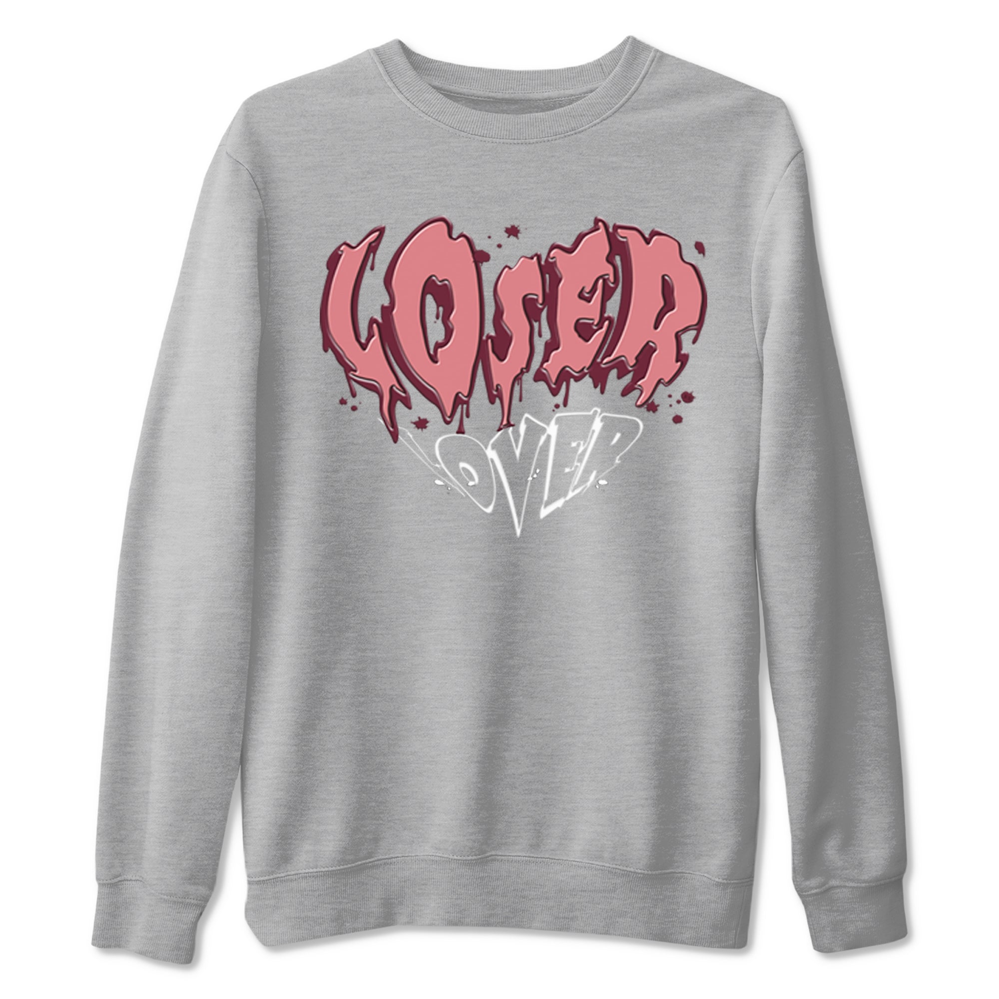 Dunk Valentine's Day shirt to match jordans Melting Loser Lover sneaker tees Dunk Low Valentines Day Drip Gear Zone unisex cotton Heather Grey 2 crew neck shirt