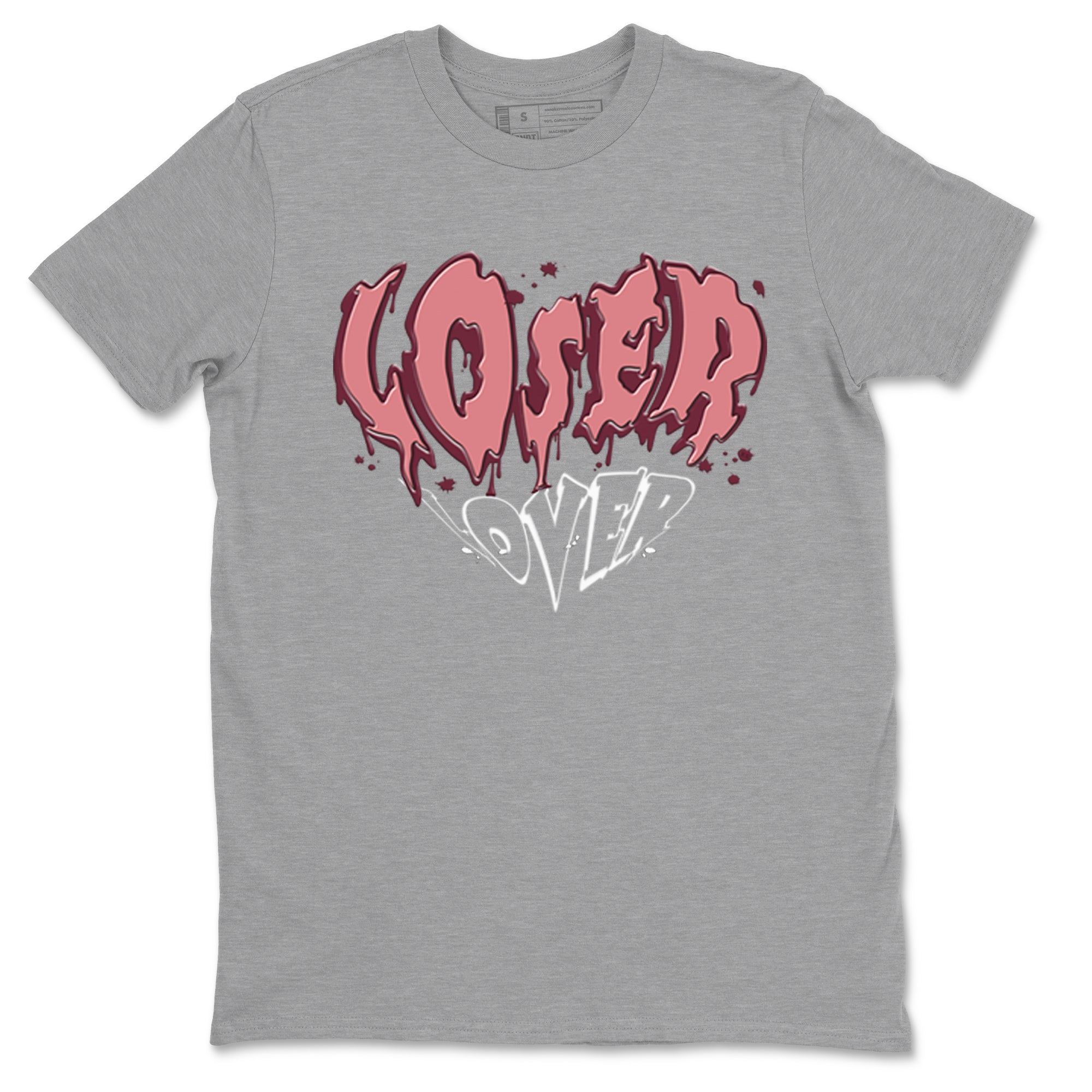 Dunk Valentine's Day shirt to match jordans Melting Loser Lover sneaker tees Dunk Low Valentines Day Drip Gear Zone unisex cotton Heather Grey 2 crew neck shirt