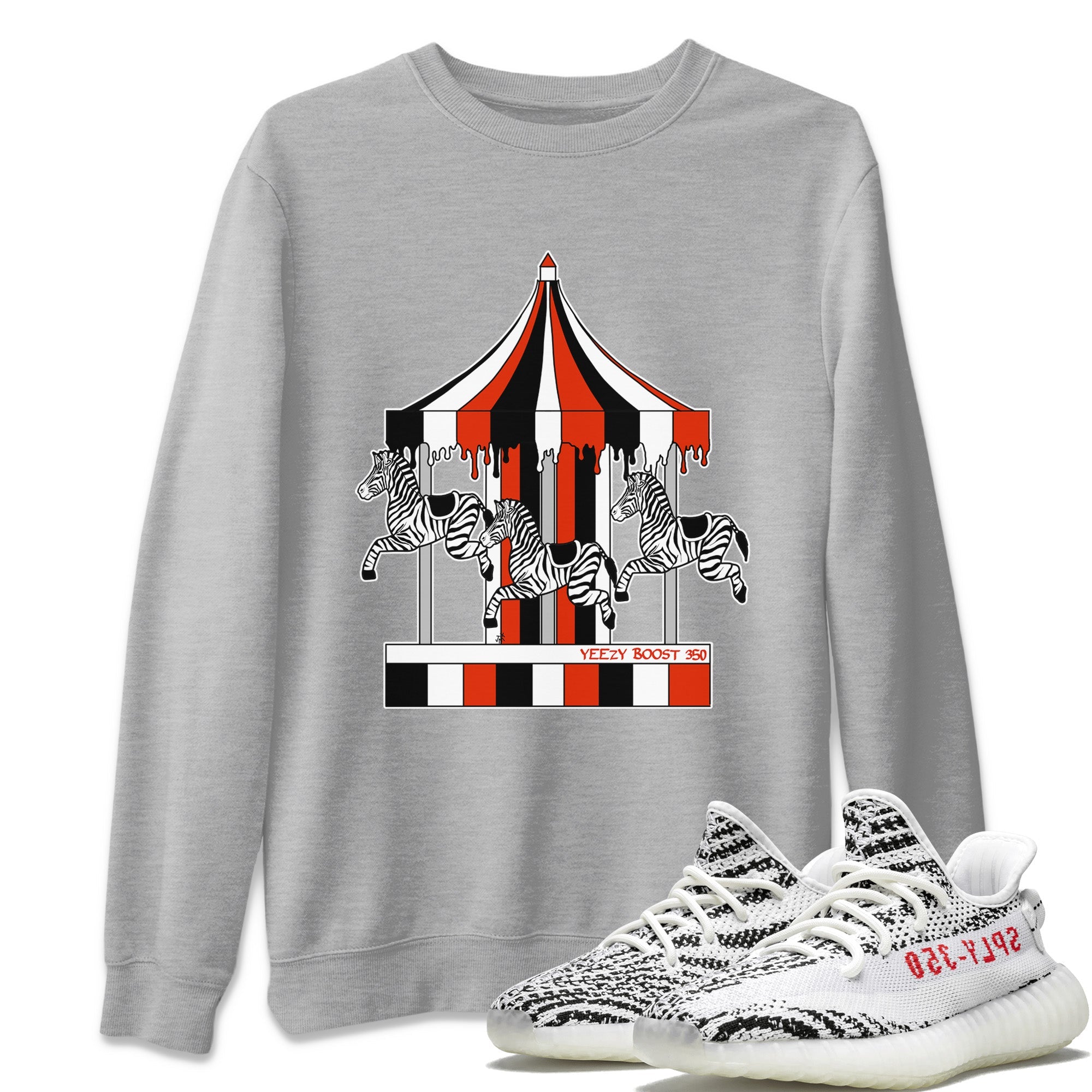 Yeezy 350 Zebra Shirt To Match Jordans Merry Go Round Sneaker Tees Yeezy 350 Zebra Drip Gear Zone Sneaker Matching Clothing Unisex Shirts