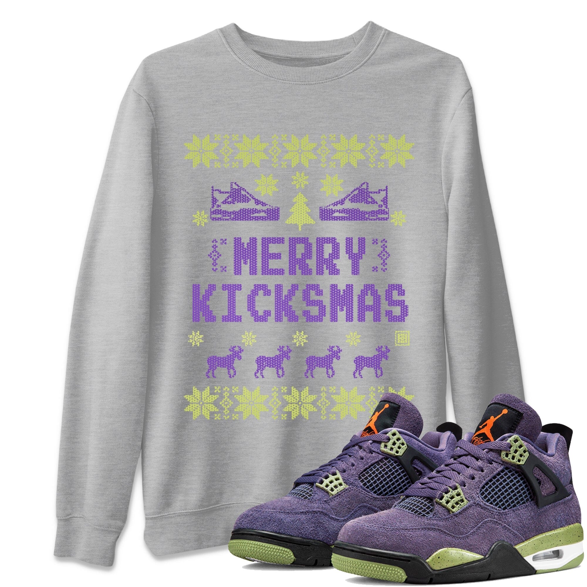 Jordan 4 Canyon Purple Shirt To Match Jordans Merry Kicksmas Sneaker Tees Jordan 4 Canyon Purple Drip Gear Zone Sneaker Matching Clothing Unisex Shirts