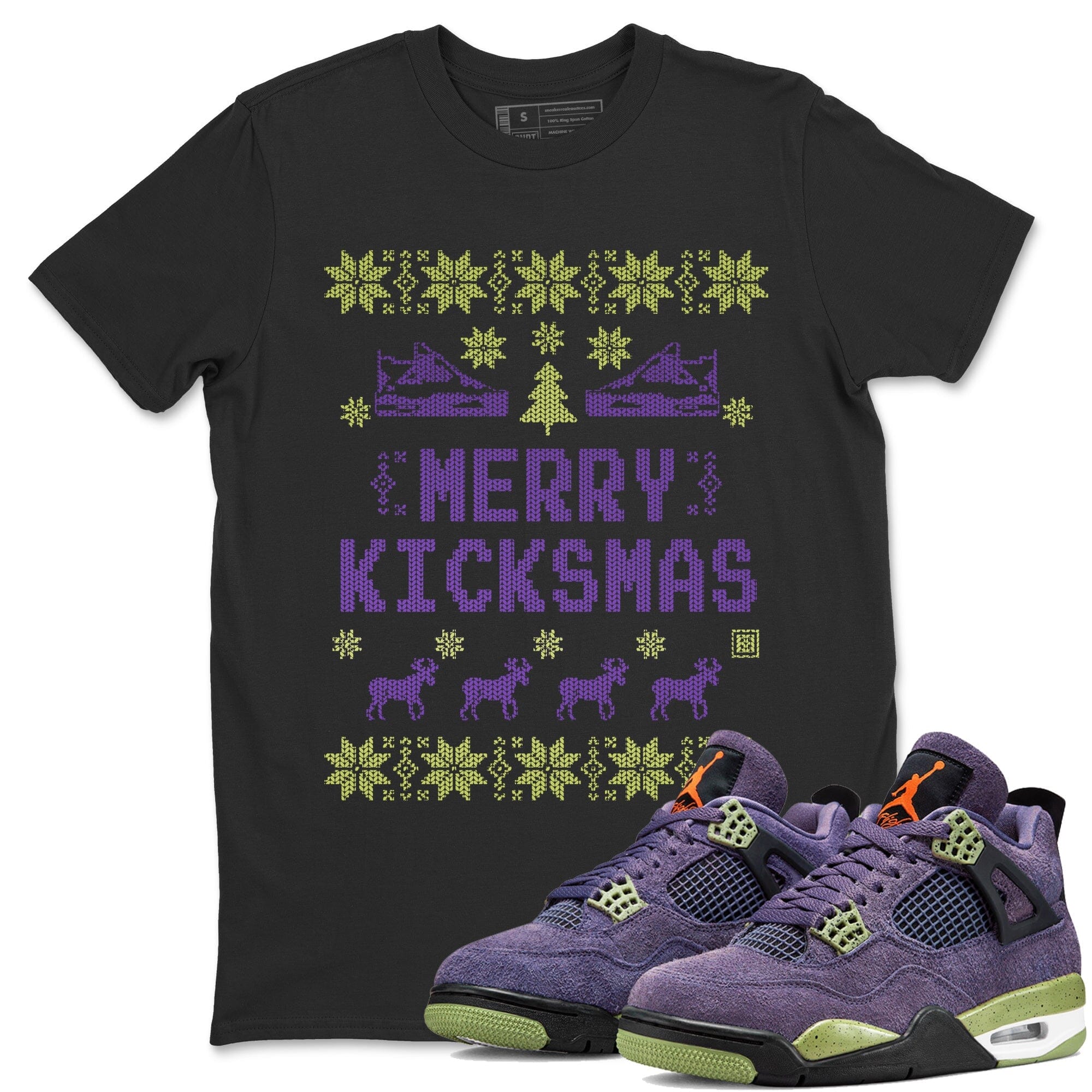 Jordan 4 Canyon Purple Shirt To Match Jordans Merry Kicksmas Sneaker Tees Jordan 4 Canyon Purple Drip Gear Zone Sneaker Matching Clothing Unisex Shirts
