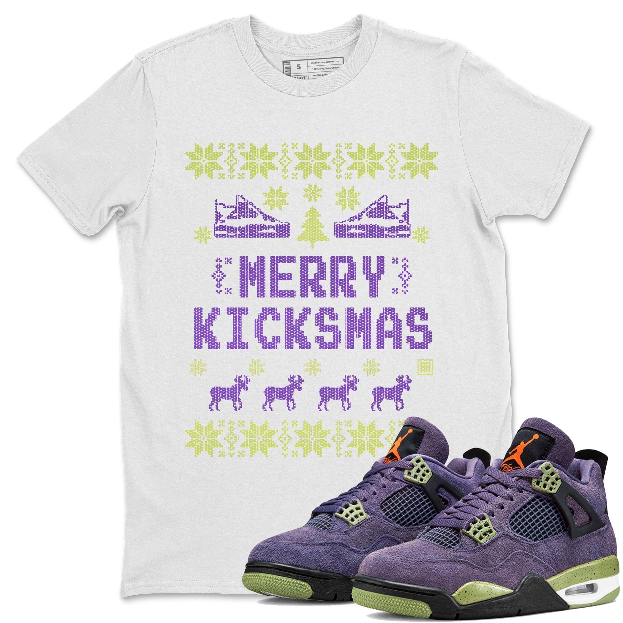 Jordan 4 Canyon Purple Shirt To Match Jordans Merry Kicksmas Sneaker Tees Jordan 4 Canyon Purple Drip Gear Zone Sneaker Matching Clothing Unisex Shirts
