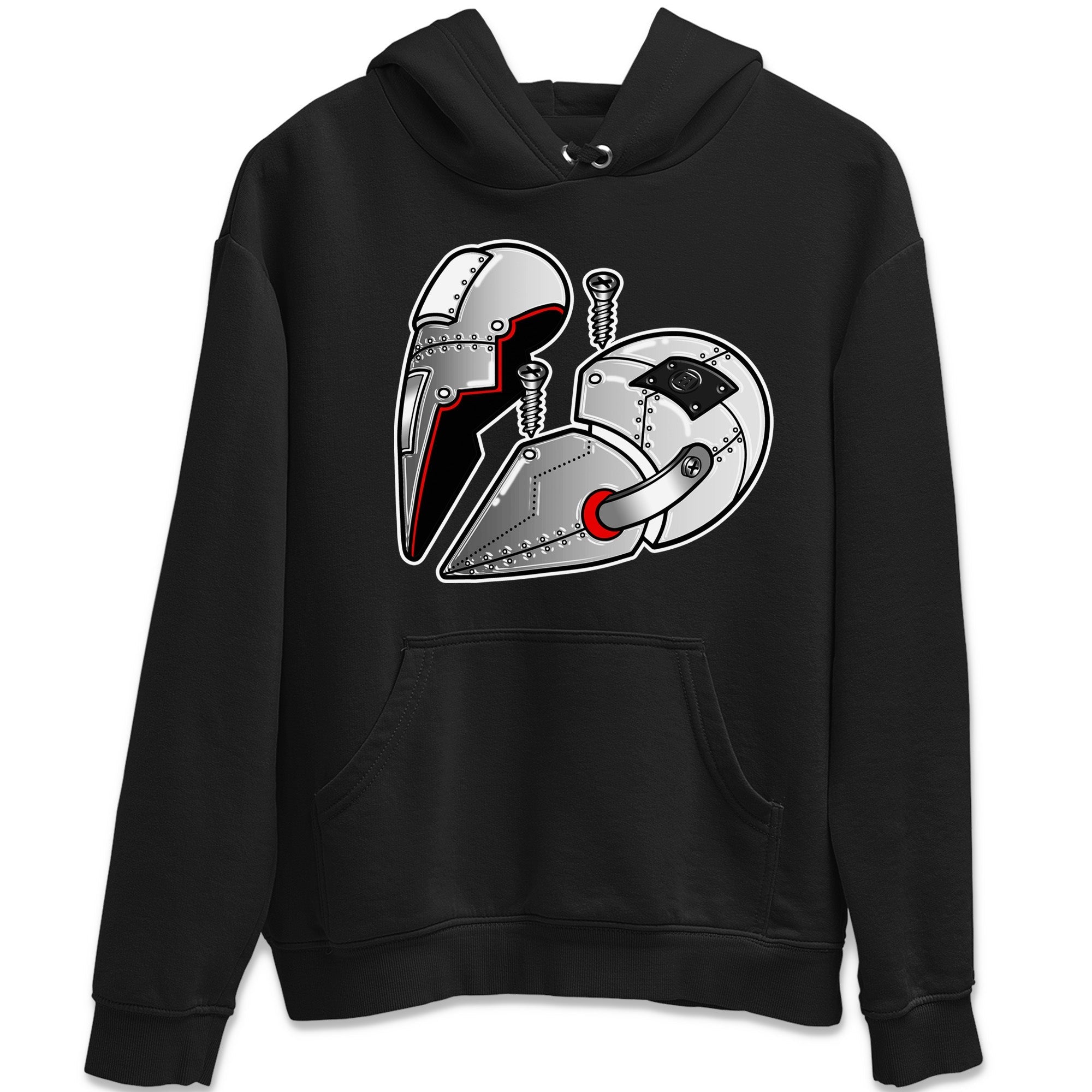 Air Jordan 14 Metallic Silver Sneaker Match Tees Metal Heart Streetwear Sneaker Shirt Jordan 14 WMNS Metallic Silver Sneaker Release Tees Unisex Shirts Black 2