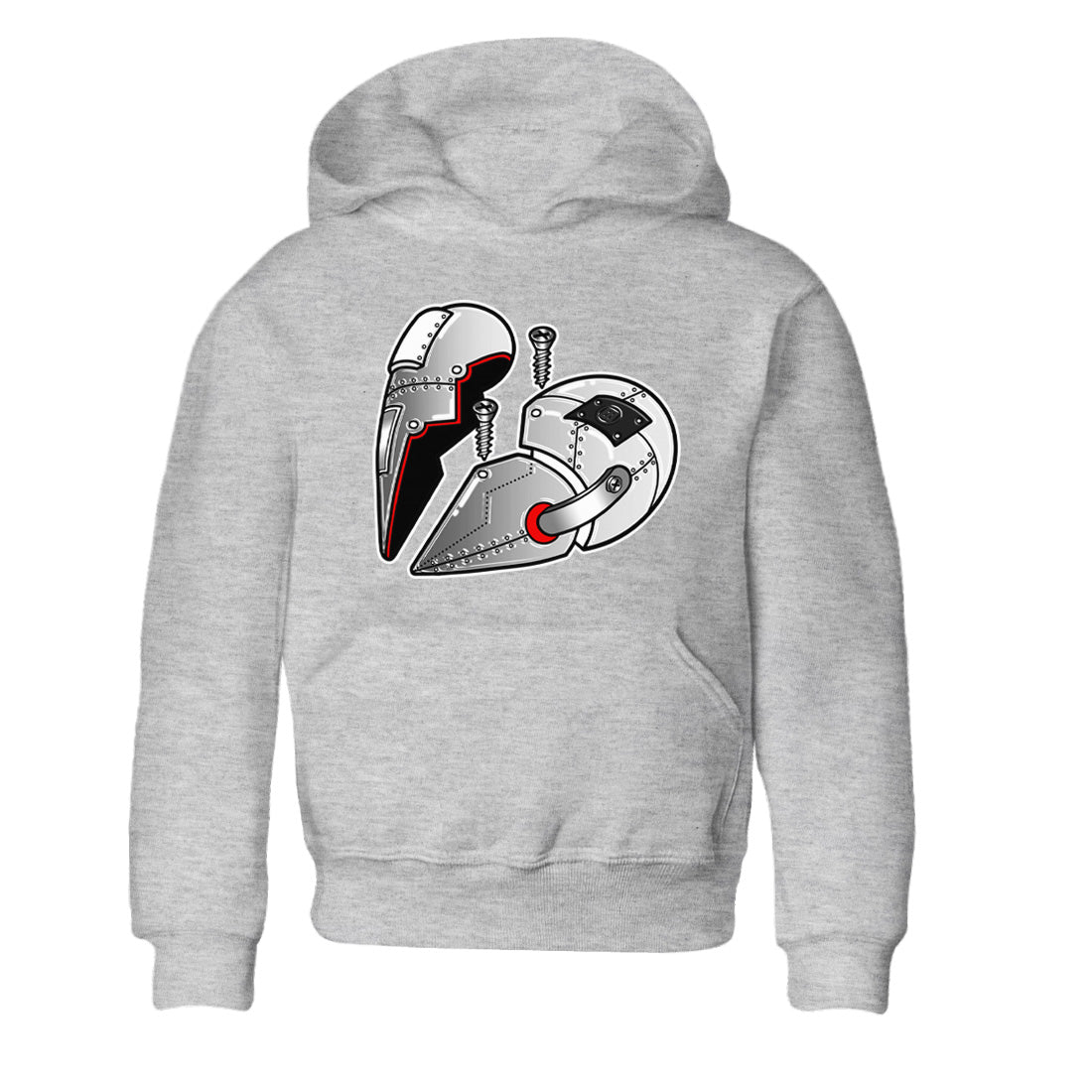 Air Jordan 14 Metallic Silver Sneaker Match Tees Metal Heart Streetwear Sneaker Shirt Jordan 14 WMNS Metallic Silver Sneaker Release Tees Kids Shirts Heather Grey 2