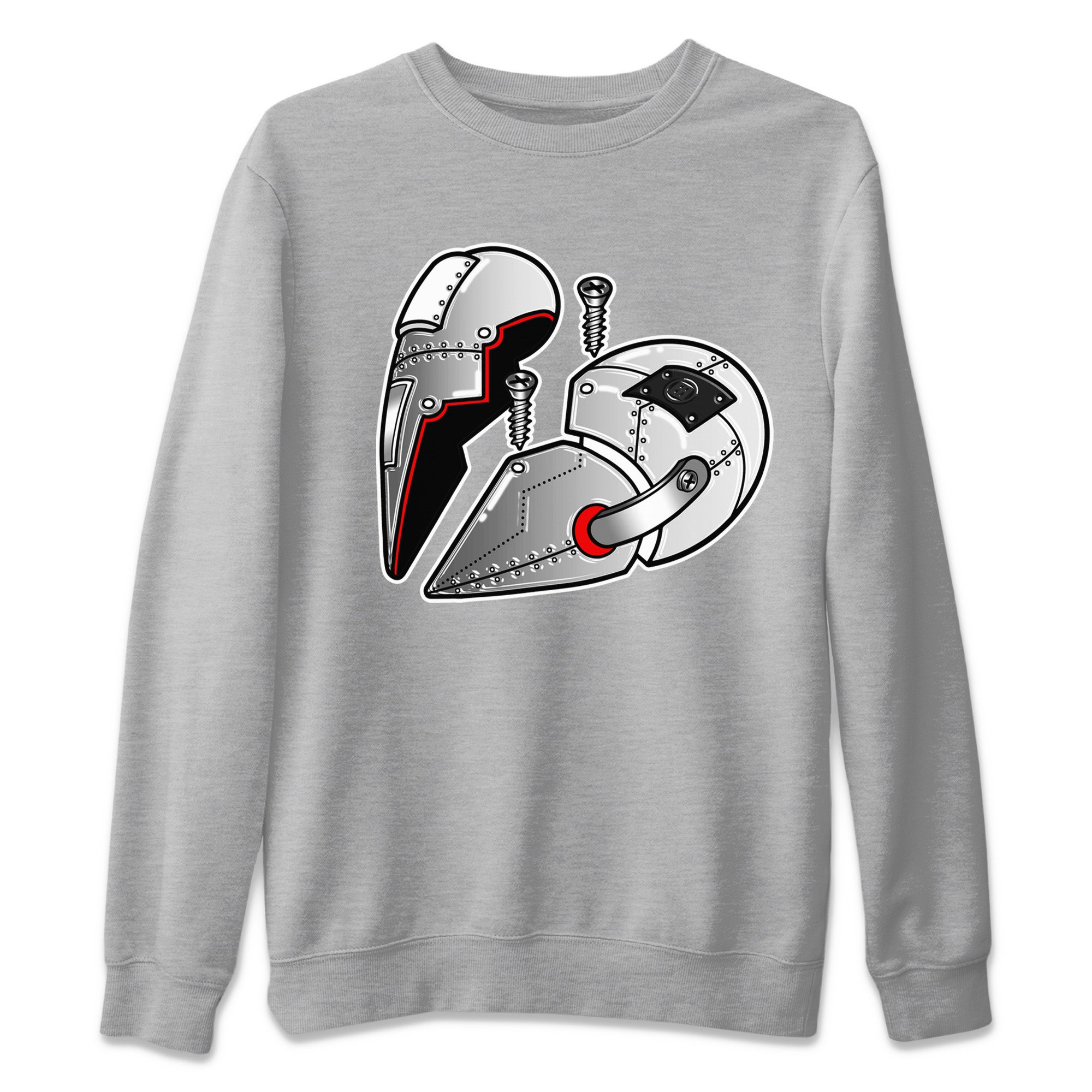 Air Jordan 14 Metallic Silver Sneaker Match Tees Metal Heart Streetwear Sneaker Shirt Jordan 14 WMNS Metallic Silver Sneaker Release Tees Unisex Shirts Heather Grey 2