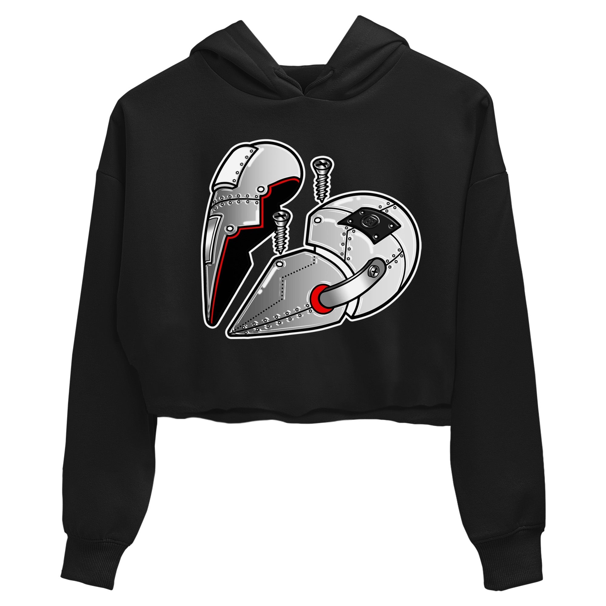 Air Jordan 14 Metallic Silver Sneaker Match Tees Metal Heart Streetwear Sneaker Shirt Jordan 14 WMNS Metallic Silver Sneaker Release Tees Women's Shirts Black 2