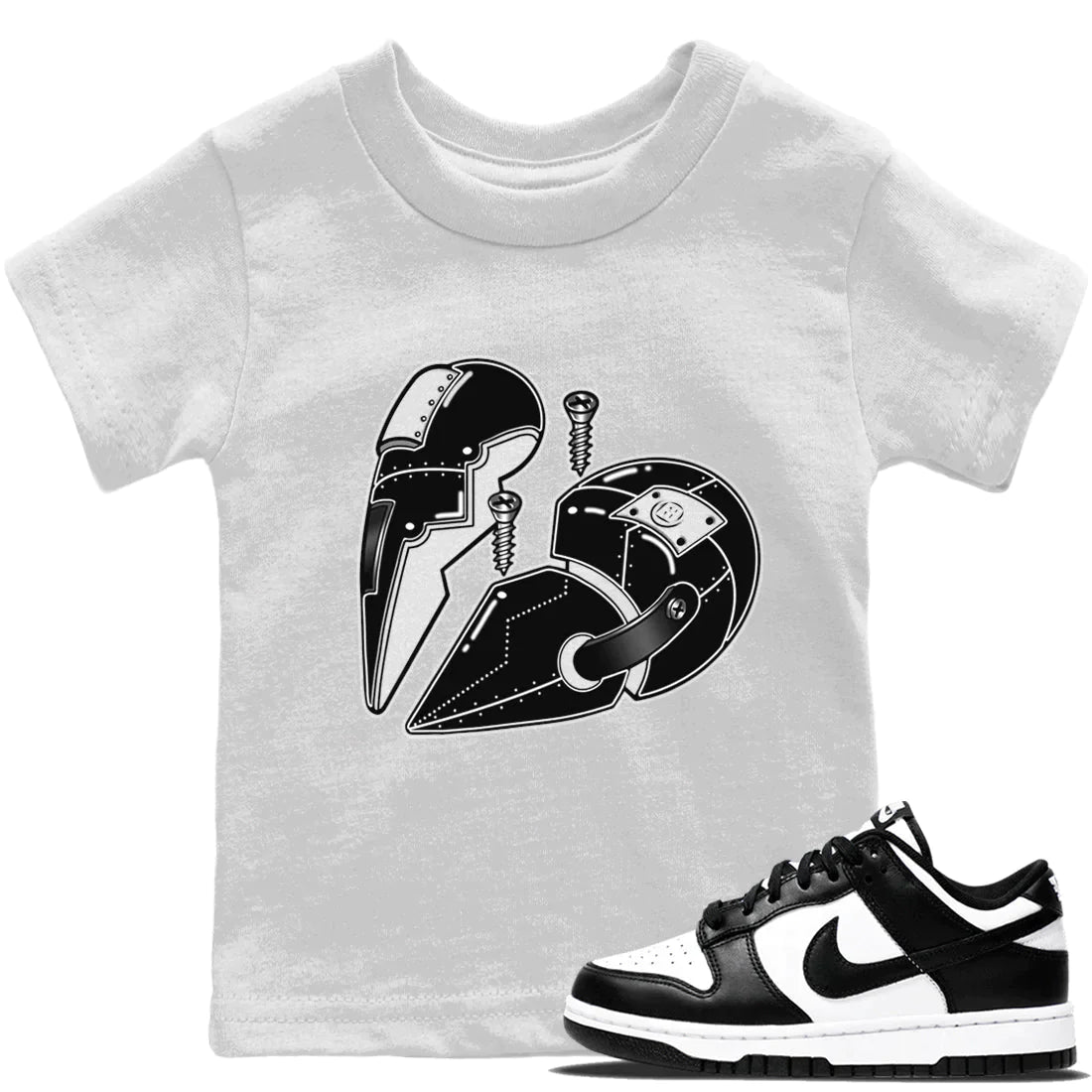 Dunk Panda Sneaker Match Tees Metal Heart Sneaker Tees Dunk Panda Jordan to match sneaker T-Shirt Kids Shirts