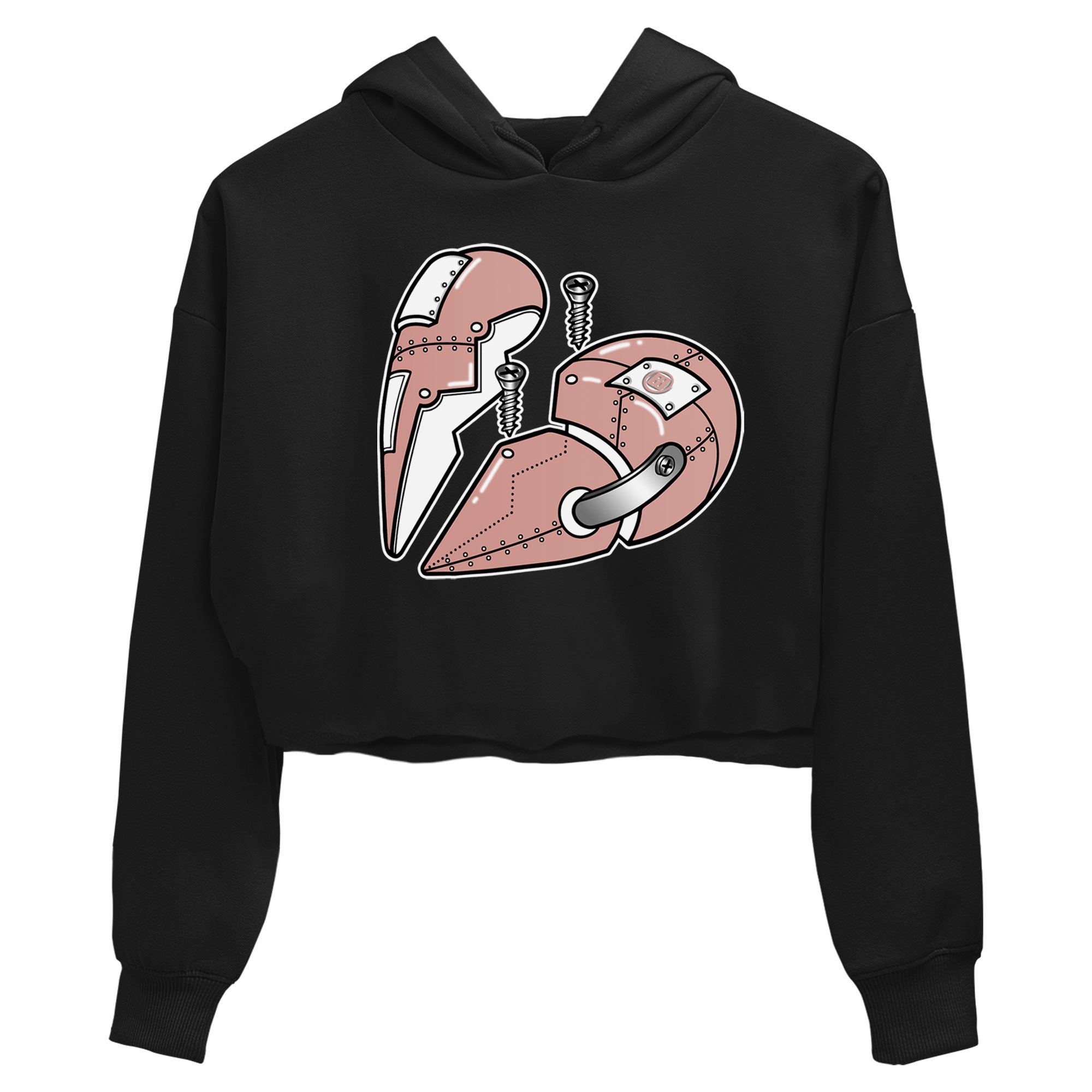 Dunk Low WMNS Rose Whisper shirt to match jordans Metal Heart Streetwear Sneaker Shirt Dunk Rose Whisper Drip Gear Zone Sneaker Matching Clothing Black 2 Crop T-Shirt