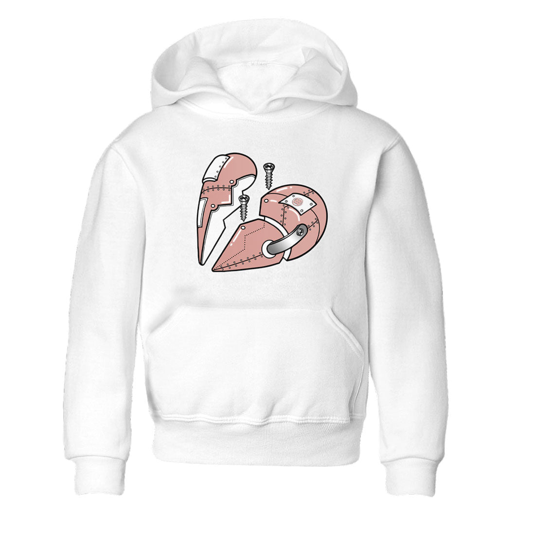 Dunk Low WMNS Rose Whisper shirt to match jordans Metal Heart Streetwear Sneaker Shirt Dunk Rose Whisper Drip Gear Zone Sneaker Matching Clothing Baby Toddler Kids White 2 T-Shirt
