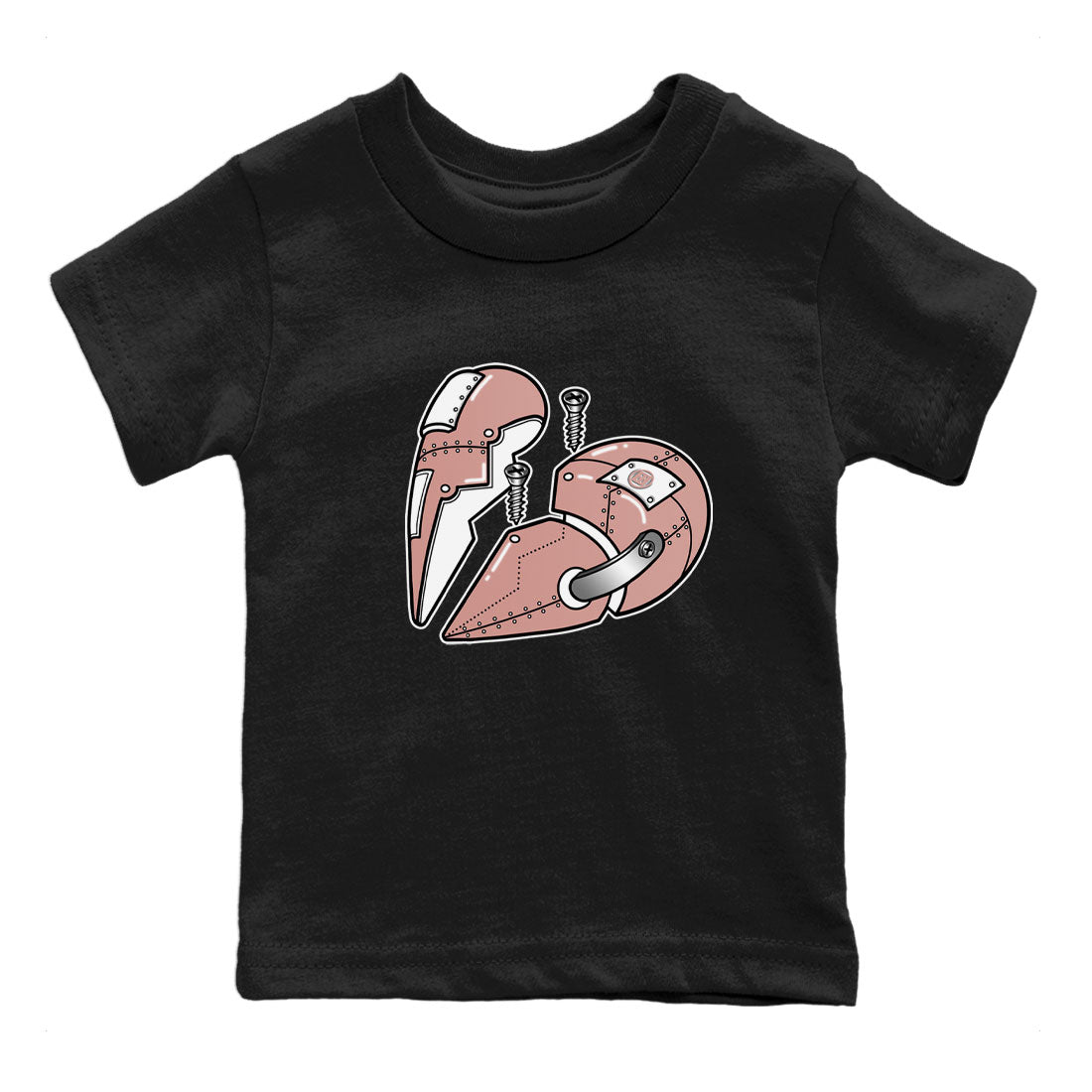Dunk Low WMNS Rose Whisper shirt to match jordans Metal Heart Streetwear Sneaker Shirt Dunk Rose Whisper Drip Gear Zone Sneaker Matching Clothing Baby Toddler Kids Black 2 T-Shirt
