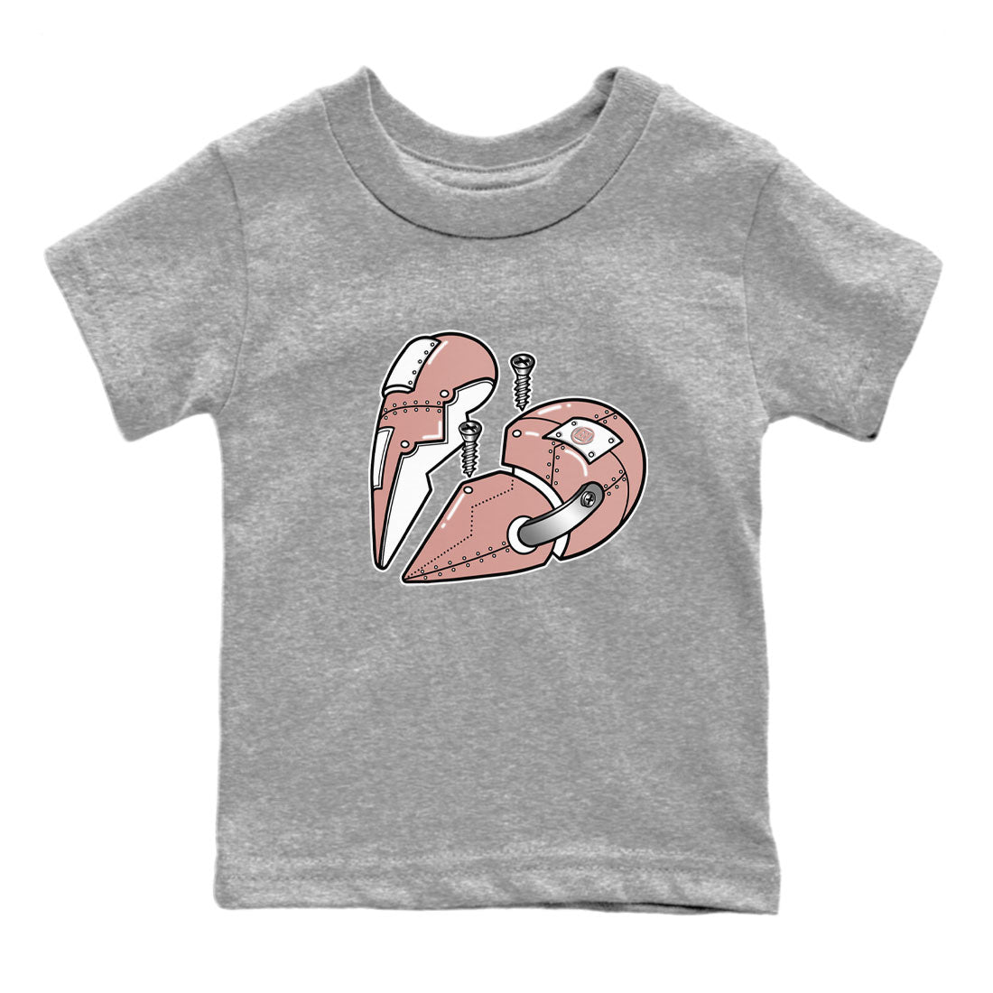 Dunk Low WMNS Rose Whisper shirt to match jordans Metal Heart Streetwear Sneaker Shirt Dunk Rose Whisper Drip Gear Zone Sneaker Matching Clothing Baby Toddler Kids Heather Grey 2 T-Shirt