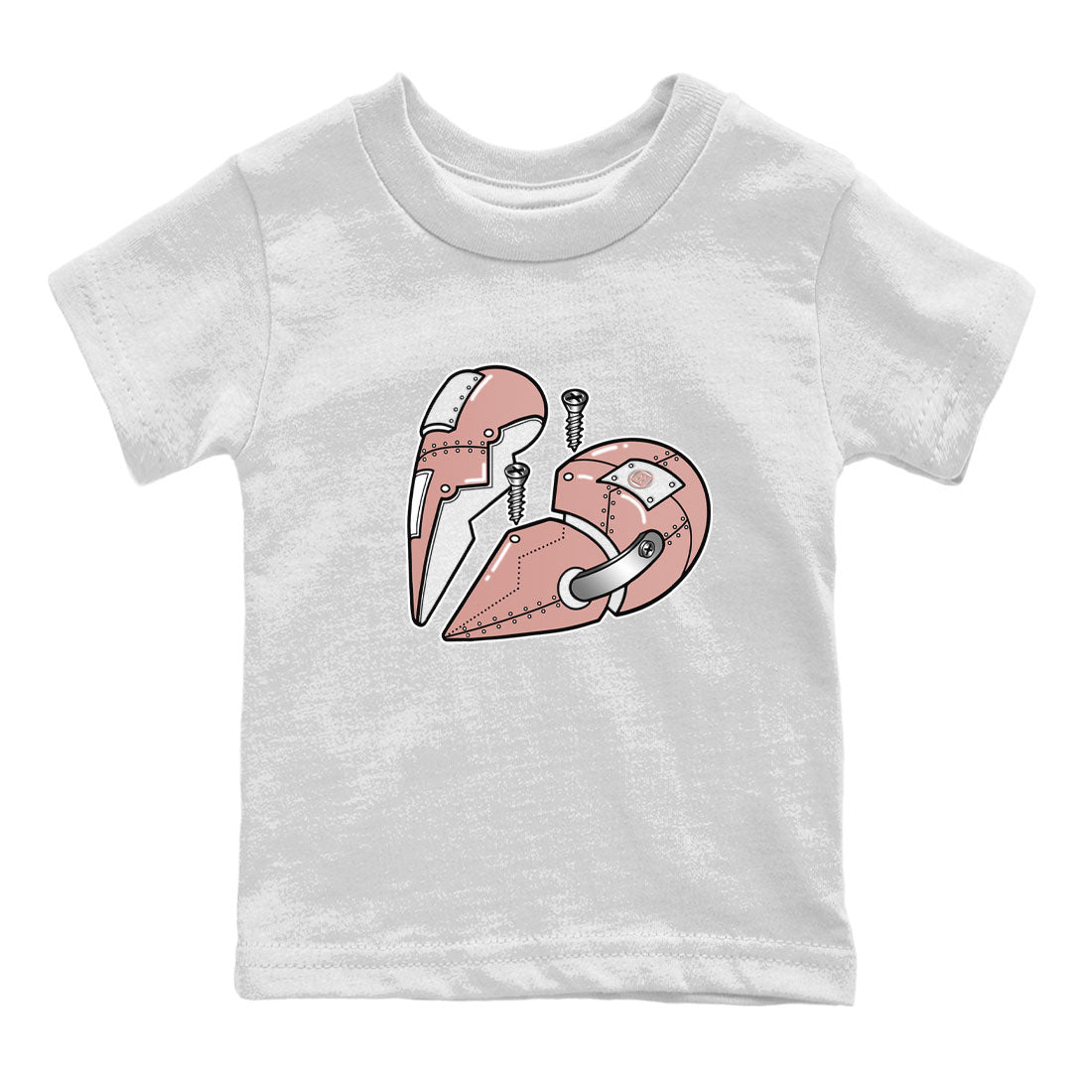 Dunk Low WMNS Rose Whisper shirt to match jordans Metal Heart Streetwear Sneaker Shirt Dunk Rose Whisper Drip Gear Zone Sneaker Matching Clothing Baby Toddler Kids White 2 T-Shirt