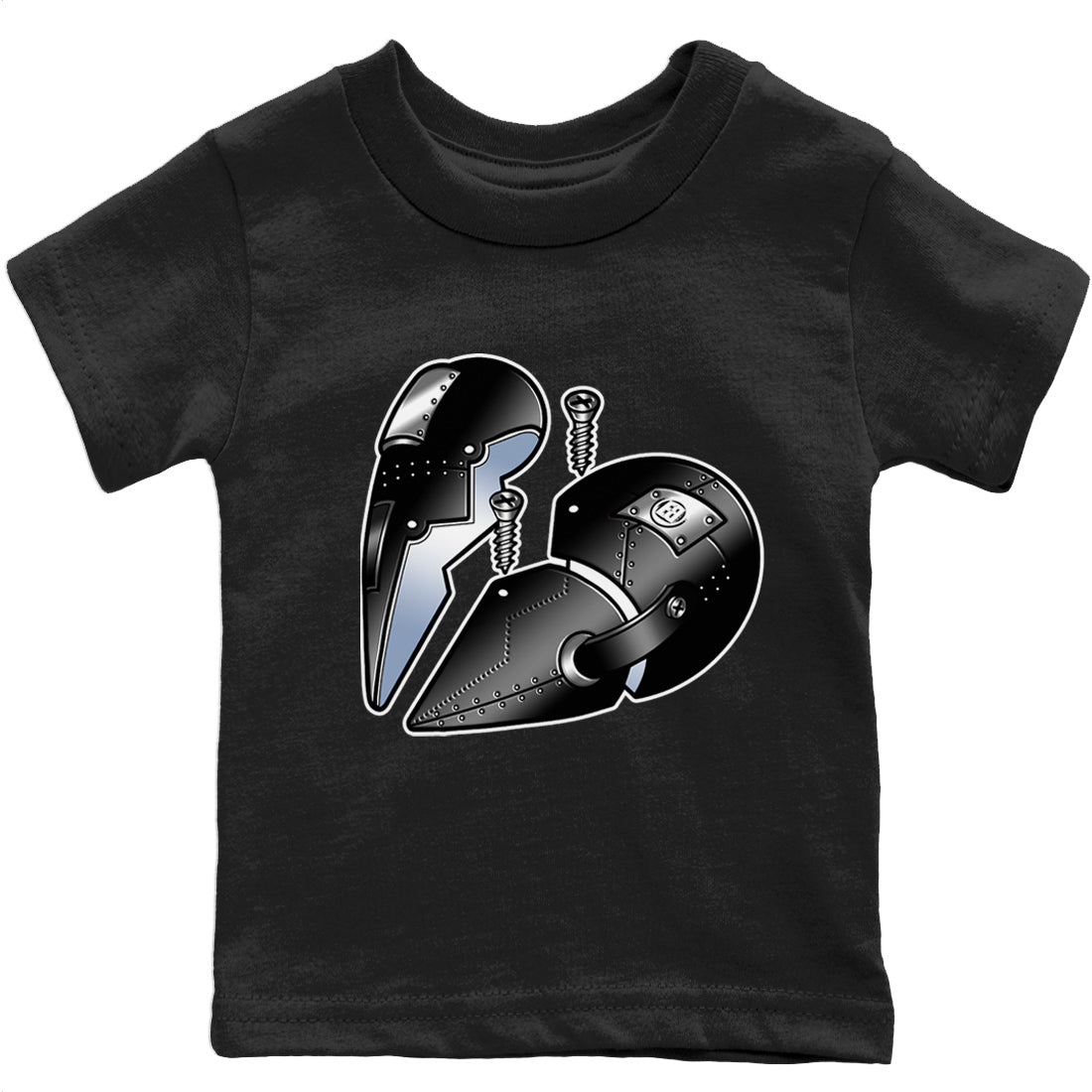 Jordan 6 Chrome Sneaker Matching T-Shirt Metal Heart Sneaker Tees Jordan 6 Chrome Sneaker Release Tees Kids Shirts