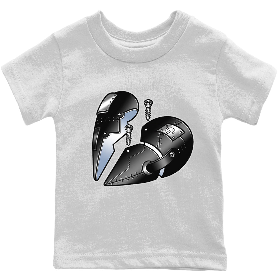 Jordan 6 Chrome Sneaker Matching T-Shirt Metal Heart Sneaker Tees Jordan 6 Chrome Sneaker Release Tees Kids Shirts