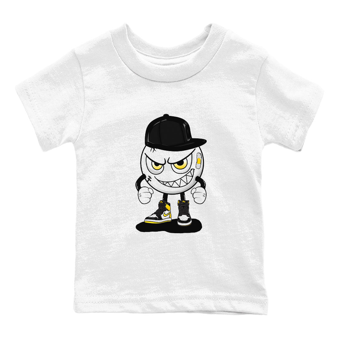 1s Yellow Ochre shirt to match jordans Mischief sneaker tees Air Jordan 1 High OG Yellow Ochre Drip Gear Zone baby toddler White 2 cotton Shirt
