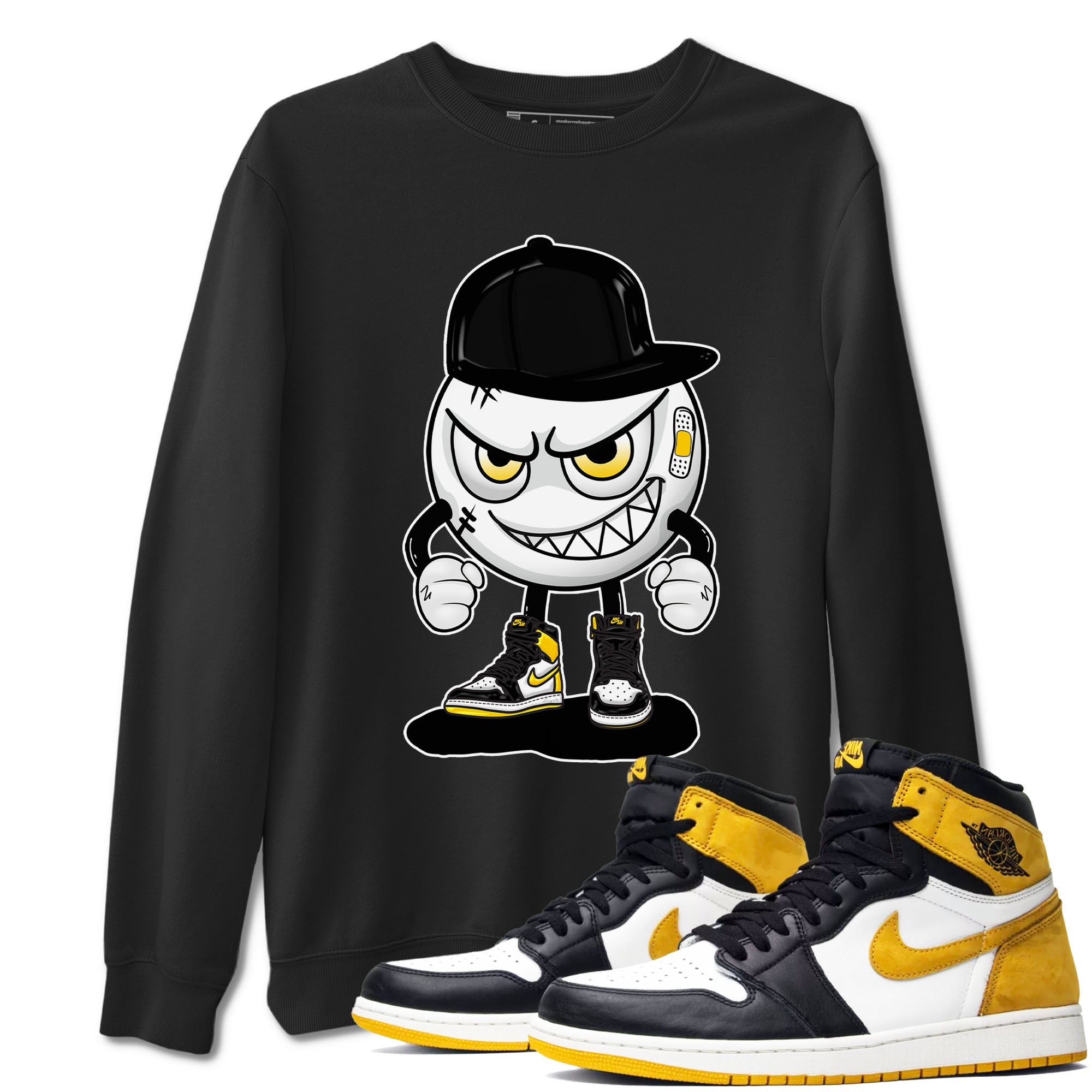 1s Yellow Ochre shirt to match jordans Mischief sneaker tees Air Jordan 1 High OG Yellow Ochre Drip Gear Zone unisex cotton Black 1 crew neck shirt