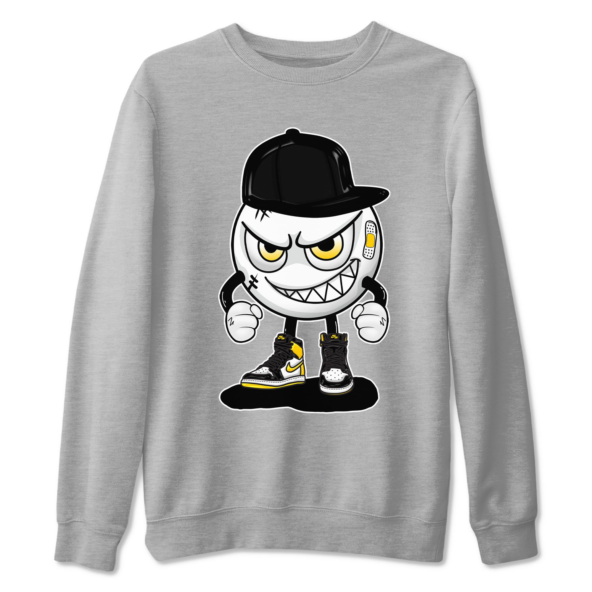 1s Yellow Ochre shirt to match jordans Mischief sneaker tees Air Jordan 1 High OG Yellow Ochre Drip Gear Zone unisex cotton Heather Grey 2 crew neck shirt