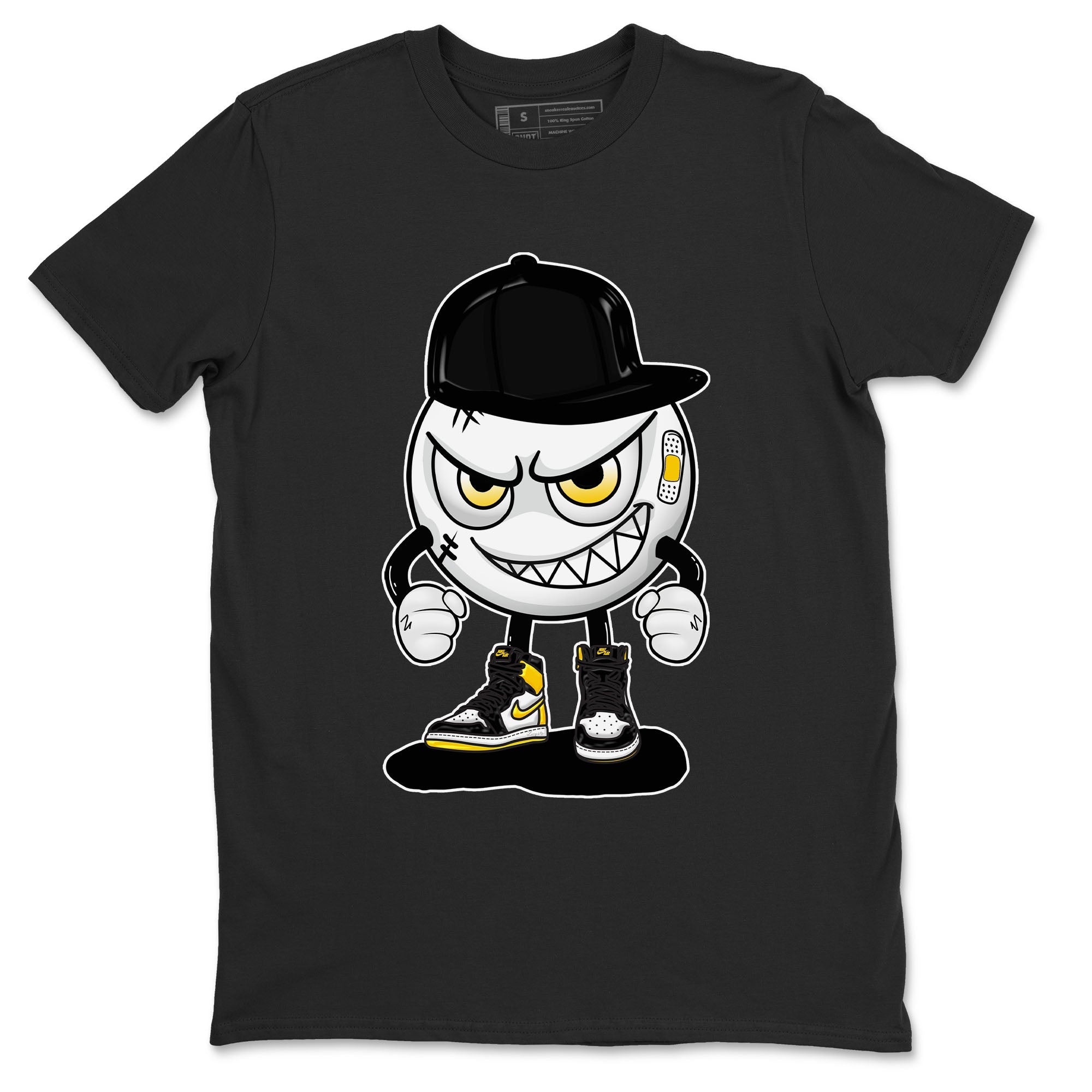 1s Yellow Ochre shirt to match jordans Mischief sneaker tees Air Jordan 1 High OG Yellow Ochre Drip Gear Zone unisex cotton Black 2 crew neck shirt