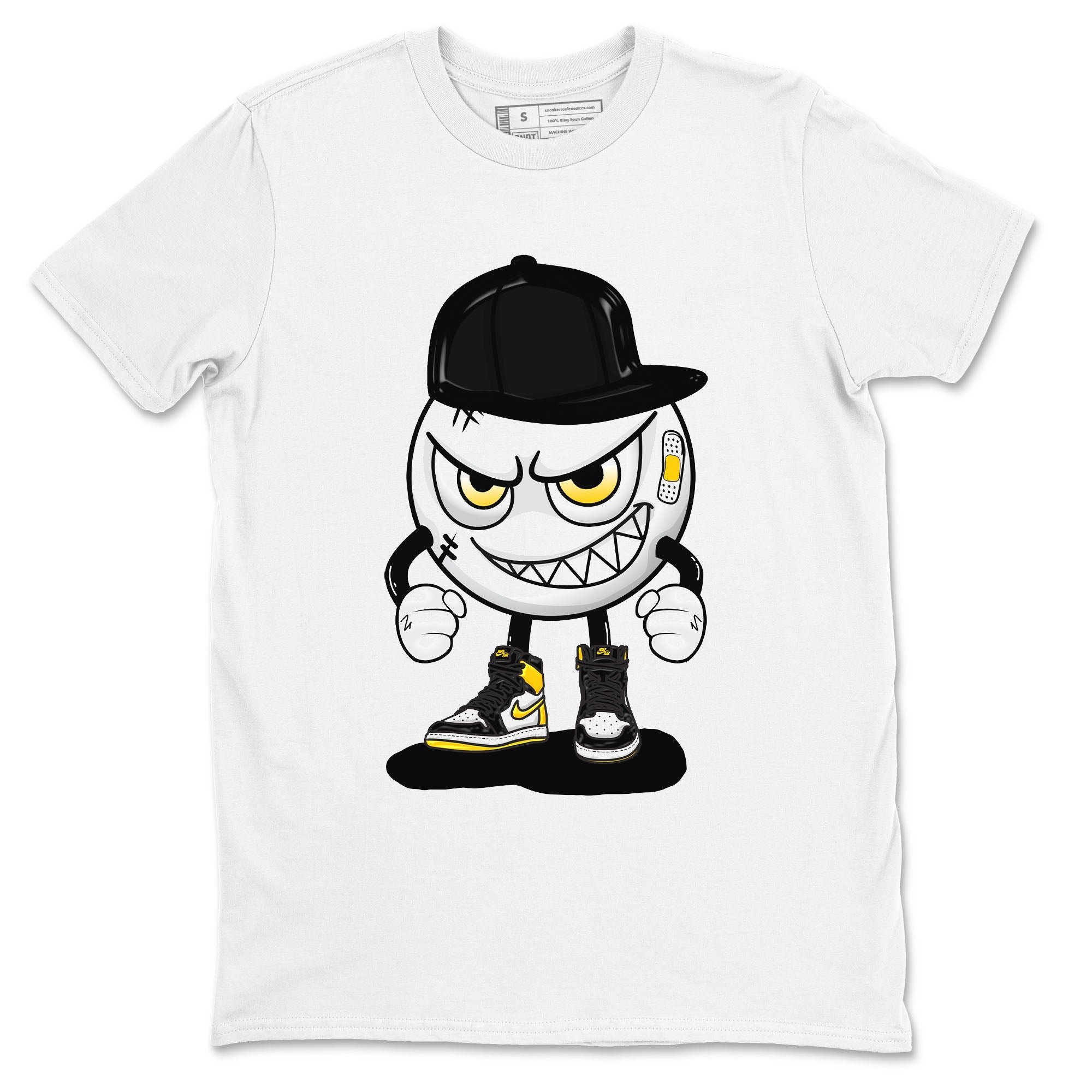 1s Yellow Ochre shirt to match jordans Mischief sneaker tees Air Jordan 1 High OG Yellow Ochre Drip Gear Zone unisex cotton White 2 crew neck shirt