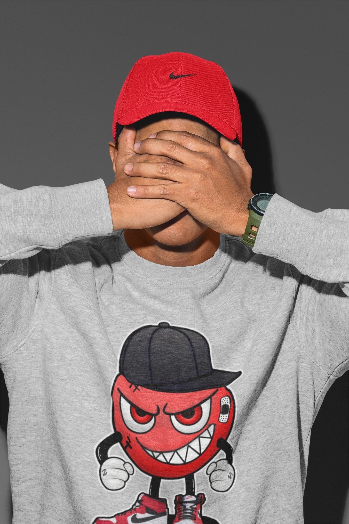 Jordan 1 Chicago Sneaker Matching T-Shirt Mischief Emoji Sneaker Tees Jordan 1 Chicago Sneaker Release Tees Crew Neck Tees