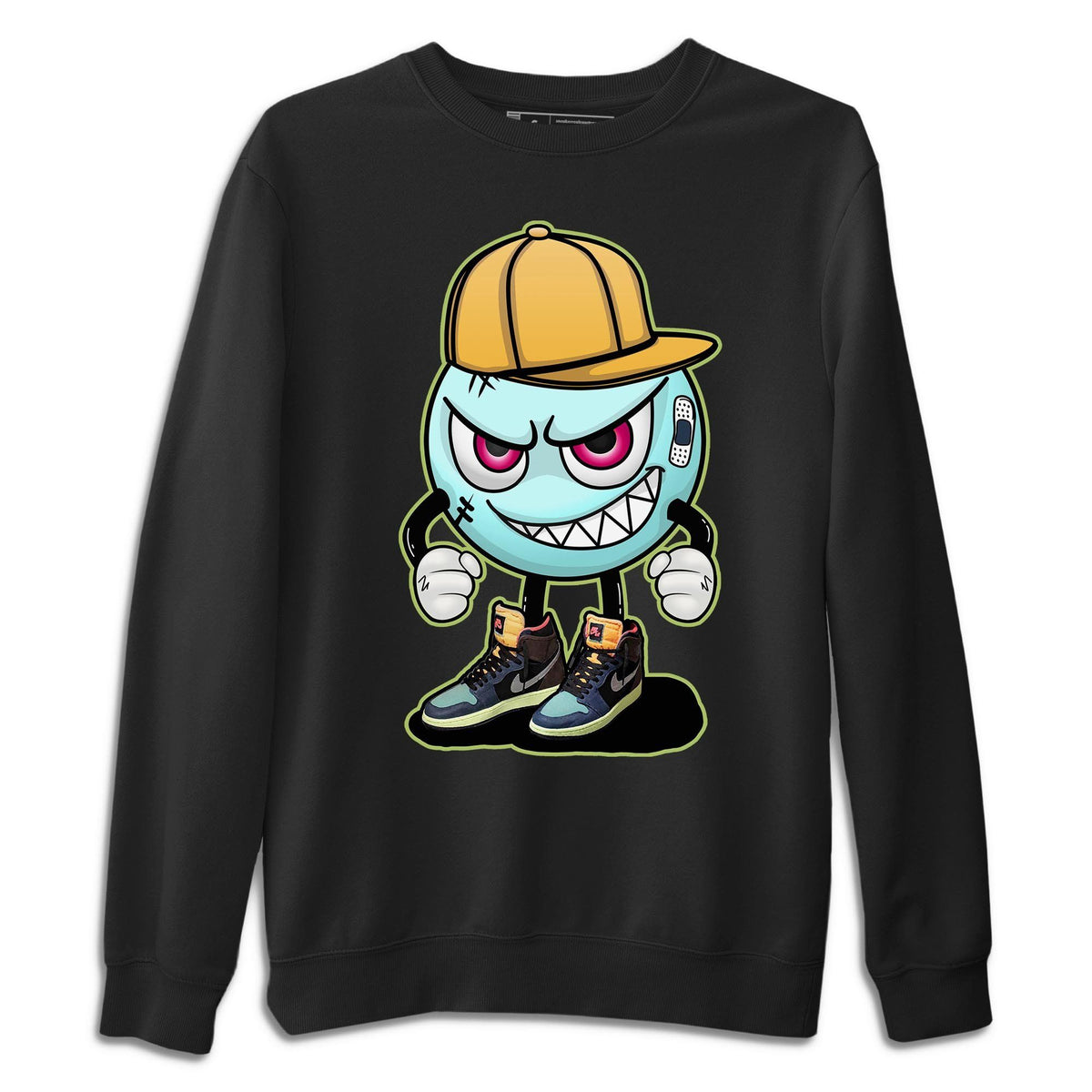 Jordan 1 Bio Hack Sneaker Match Tees Mischief Emoji Sneaker Tees Jordan 1 Bio Hack Jordan to match sneaker T-Shirt Crew Neck Shirts