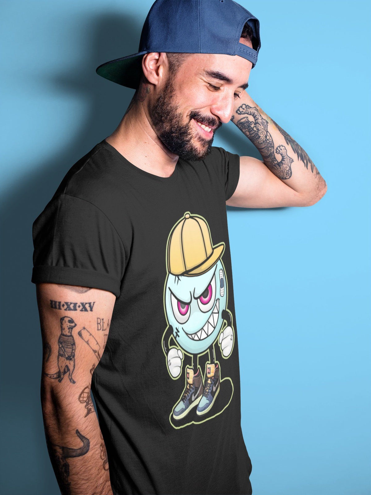 Jordan 1 Bio Hack Sneaker Match Tees Mischief Emoji Sneaker Tees Jordan 1 Bio Hack Jordan to match sneaker T-Shirt Crew Neck Shirts