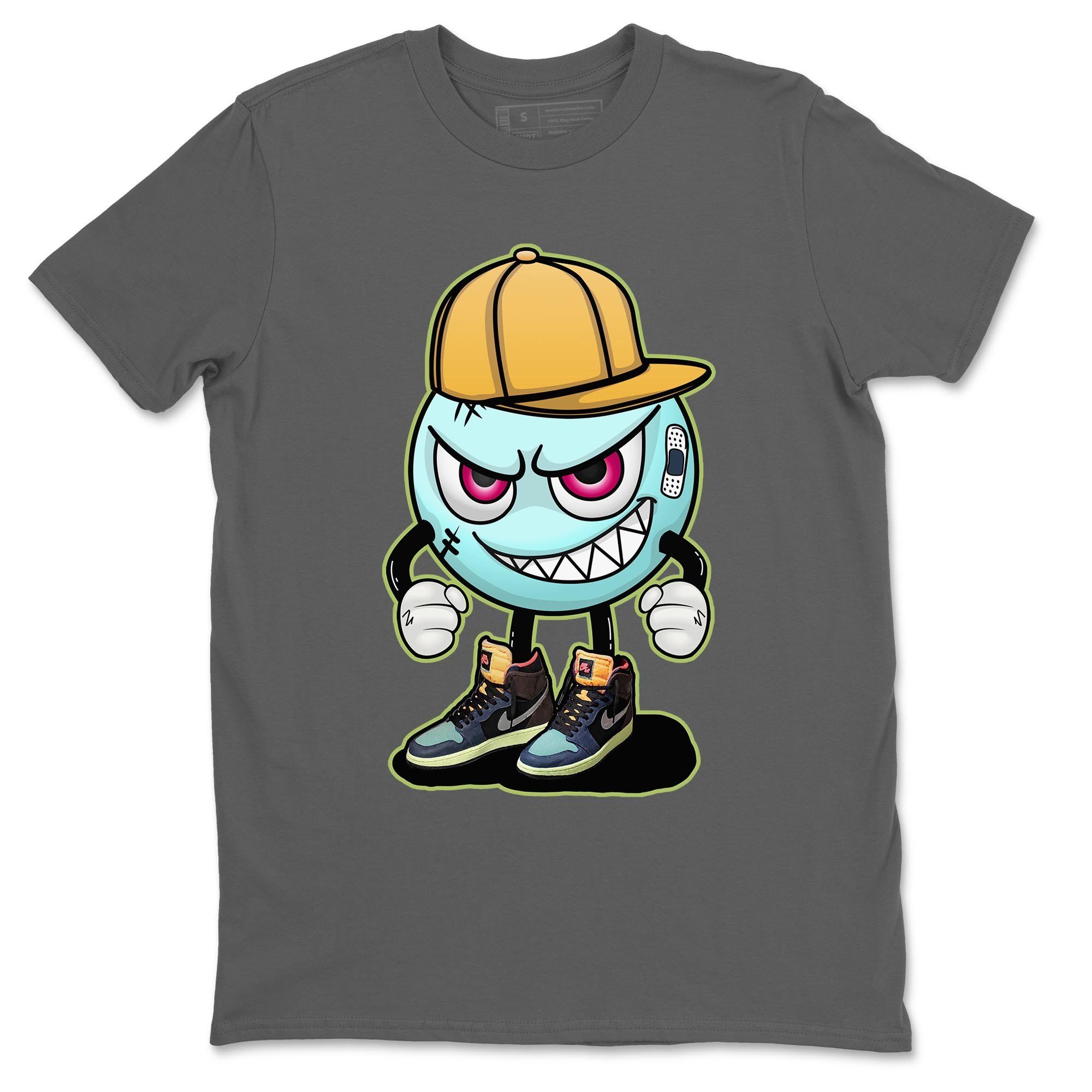 Jordan 1 Bio Hack Sneaker Match Tees Mischief Emoji Sneaker Tees Jordan 1 Bio Hack Jordan to match sneaker T-Shirt Crew Neck Shirts