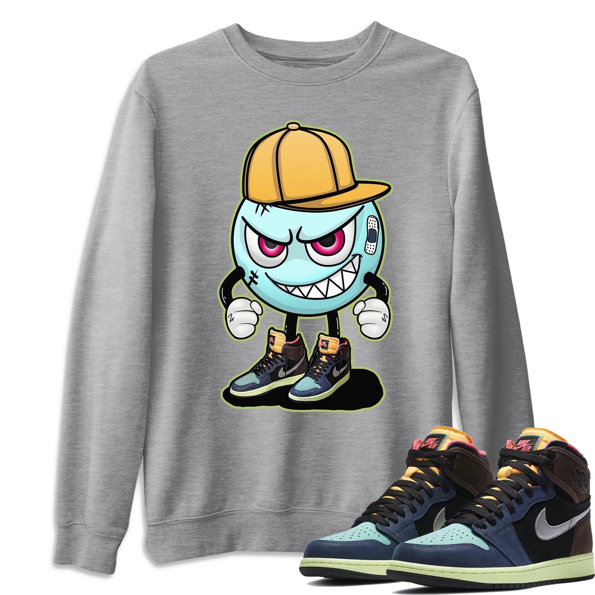 Jordan 1 Bio Hack Sneaker Match Tees Mischief Emoji Sneaker Tees Jordan 1 Bio Hack Jordan to match sneaker T-Shirt Crew Neck Shirts