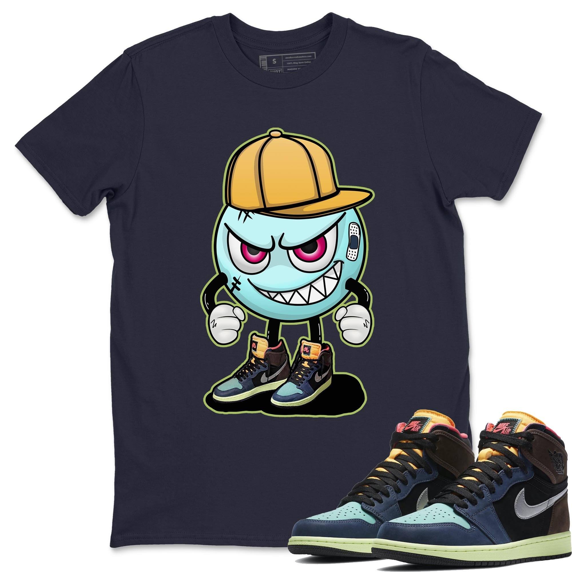 Jordan 1 Bio Hack Sneaker Match Tees Mischief Emoji Sneaker Tees Jordan 1 Bio Hack Jordan to match sneaker T-Shirt Crew Neck Shirts