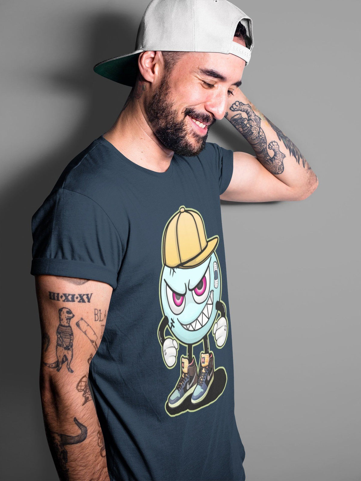 Jordan 1 Bio Hack Sneaker Match Tees Mischief Emoji Sneaker Tees Jordan 1 Bio Hack Jordan to match sneaker T-Shirt Crew Neck Shirts