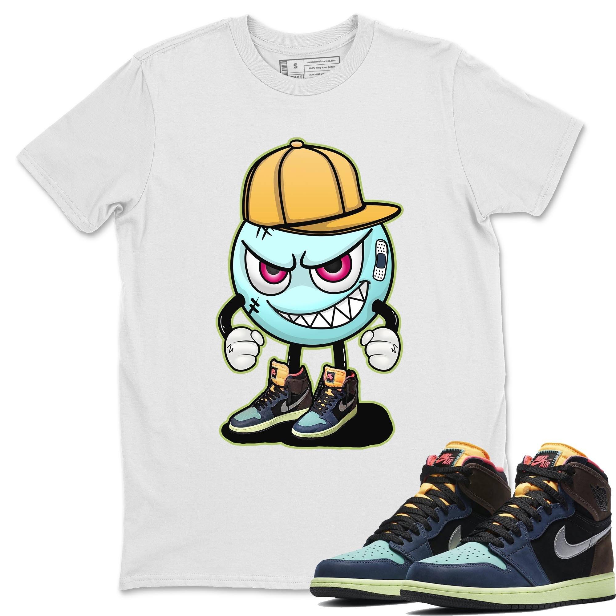Jordan 1 Bio Hack Sneaker Match Tees Mischief Emoji Sneaker Tees Jordan 1 Bio Hack Jordan to match sneaker T-Shirt Crew Neck Shirts