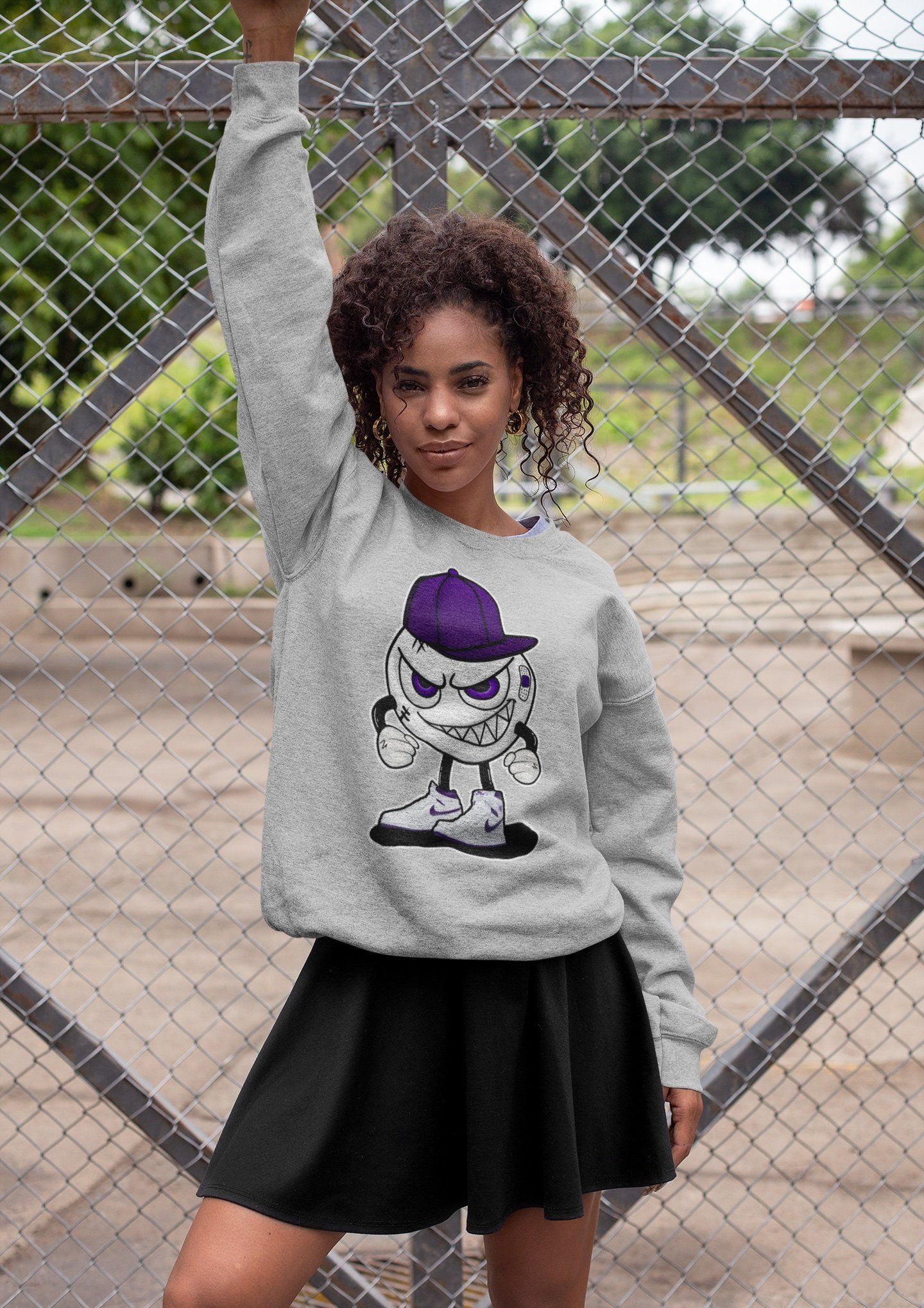 Jordan 1 WMNS Court Purple Shirt To Match Jordans Mischief Emoji Sneaker Tees Jordan 1 WMNS Court Purple Drip Gear Zone Sneaker Matching Clothing Unisex Shirts