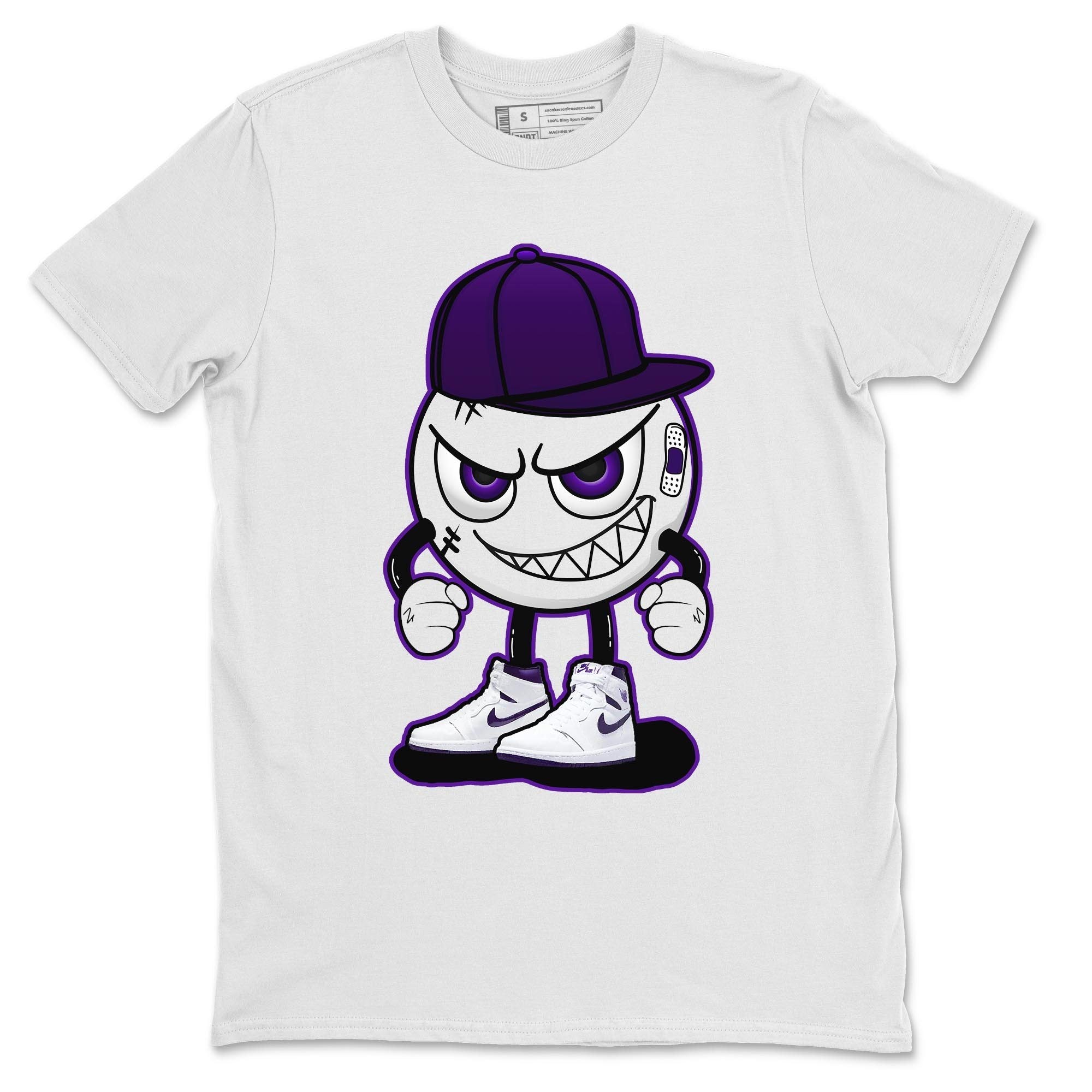 Jordan 1 WMNS Court Purple Shirt To Match Jordans Mischief Emoji Sneaker Tees Jordan 1 WMNS Court Purple Drip Gear Zone Sneaker Matching Clothing Unisex Shirts