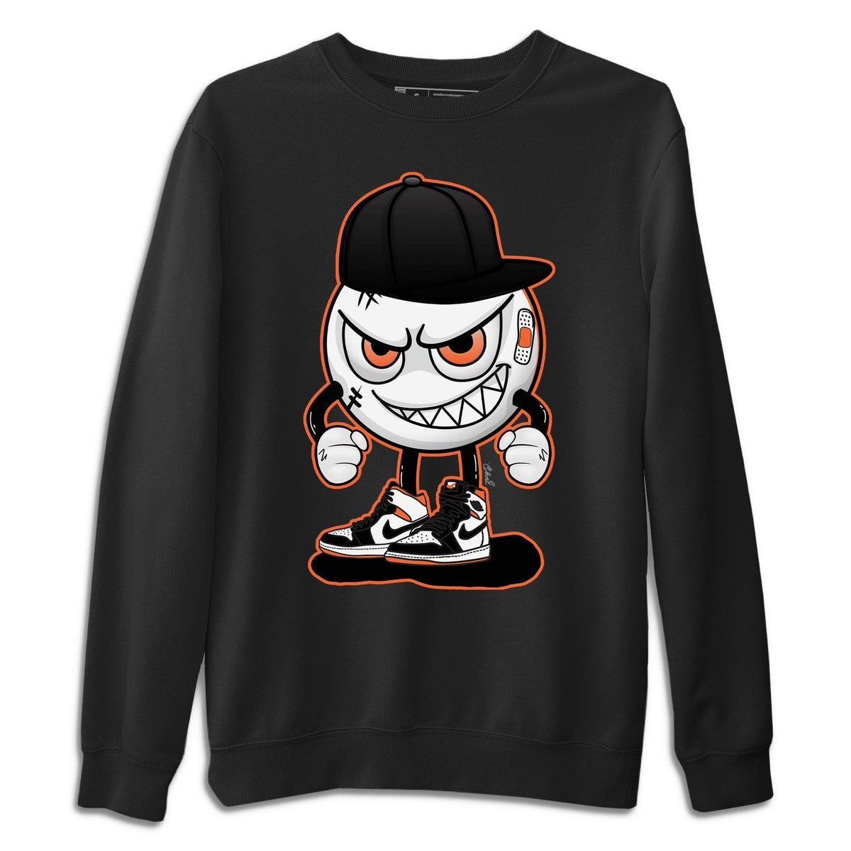 Jordan 1 Electro Orange Sneaker Matching T-Shirt Mischief Emoji Sneaker Tees Jordan 1 Electro Orange Sneaker Release Tees Crew Neck Tees