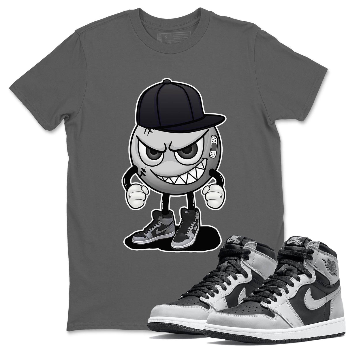Jordan 1 Shadow 2.0 Shirt To Match Jordans Mischief Emoji Sneaker Tees Jordan 1 Shadow 2.0 Drip Gear Zone Sneaker Matching Clothing Unisex Shirts