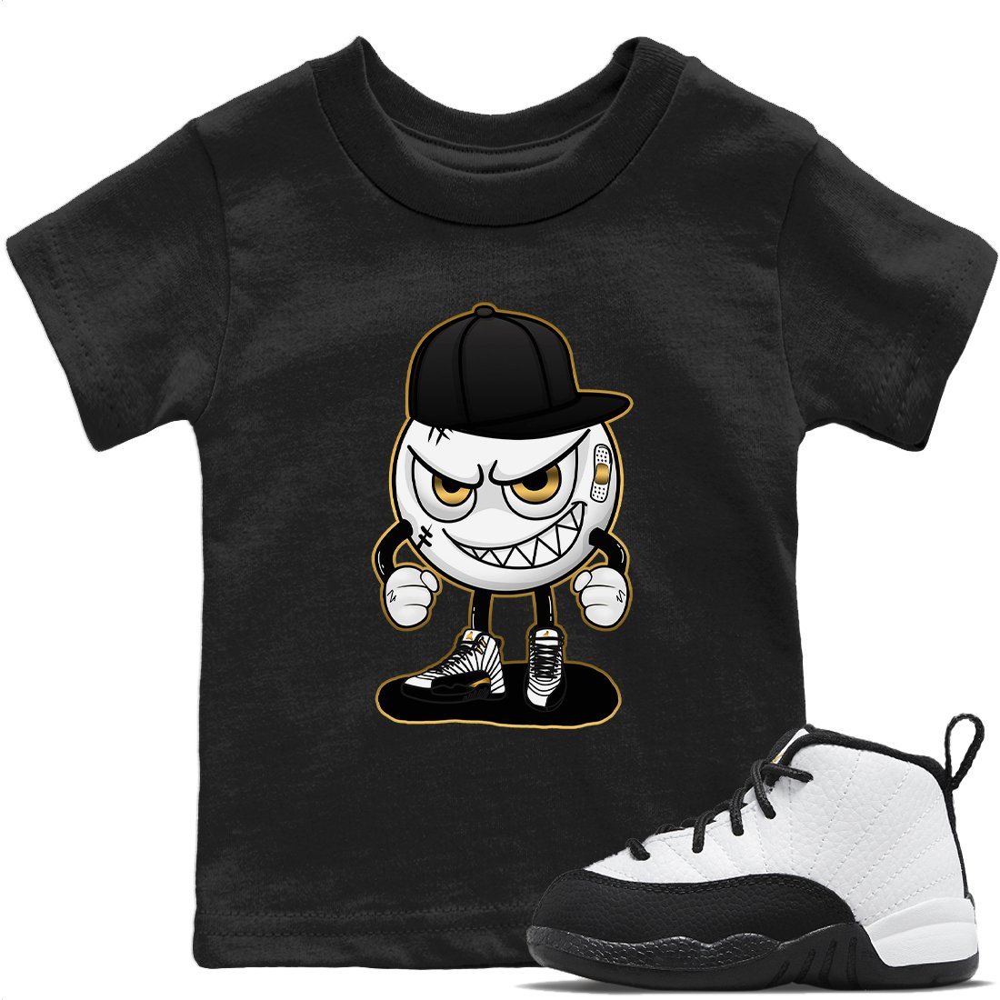 Jordan 12 Royalty Sneaker Matching T-Shirt Mischief Emoji Sneaker Tees Jordan 12 Royalty Sneaker Release Tees Kids Shirts