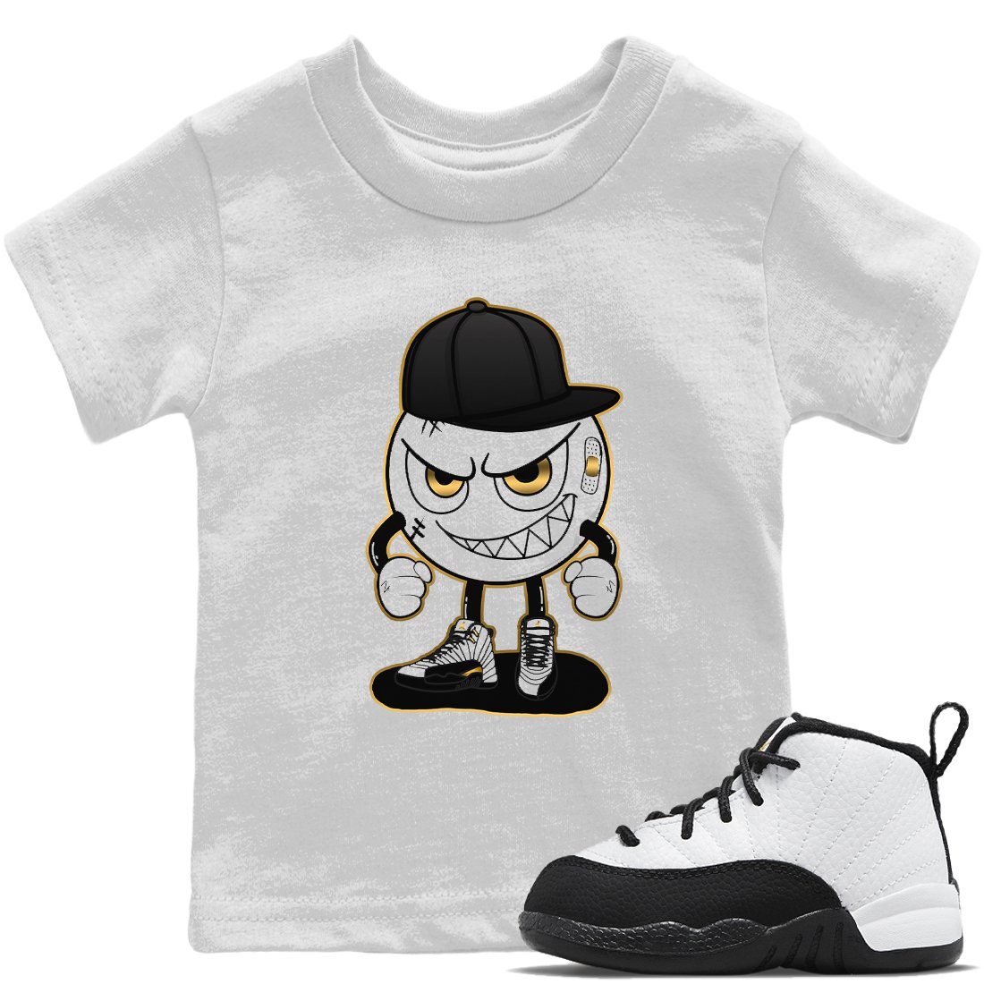 Jordan 12 Royalty Sneaker Matching T-Shirt Mischief Emoji Sneaker Tees Jordan 12 Royalty Sneaker Release Tees Kids Shirts