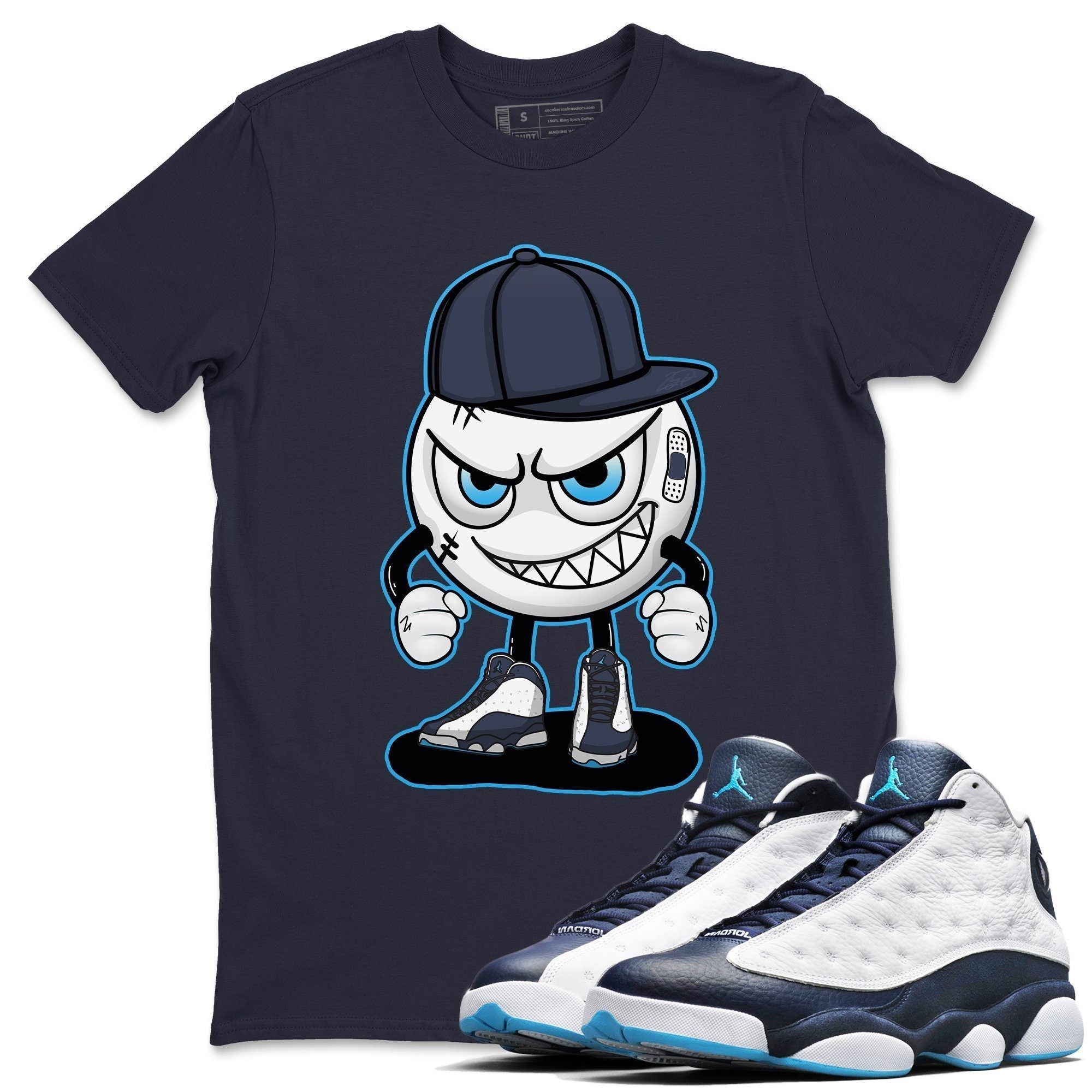 Jordan 13 Obsidian Shirt To Match Jordans Mischief Emoji Sneaker Tees Jordan 13 Obsidian Drip Gear Zone Sneaker Matching Clothing Unisex Shirts
