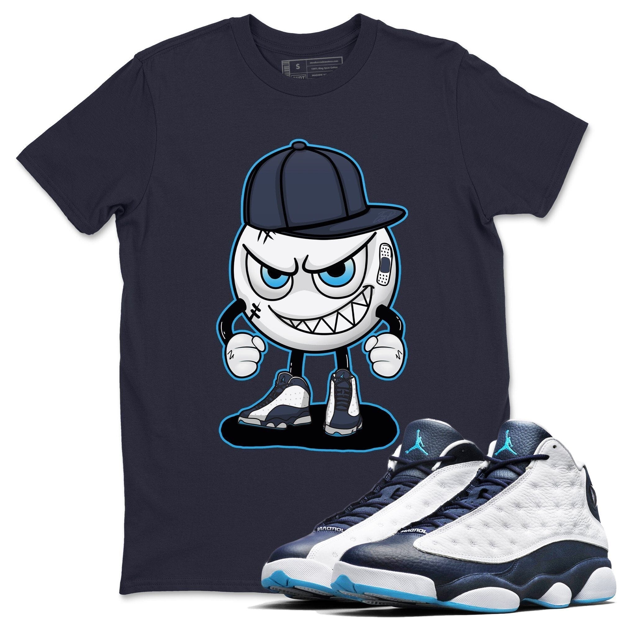 Jordan 13 Obsidian Shirt To Match Jordans Mischief Emoji Sneaker Tees Jordan 13 Obsidian Drip Gear Zone Sneaker Matching Clothing Unisex Shirts