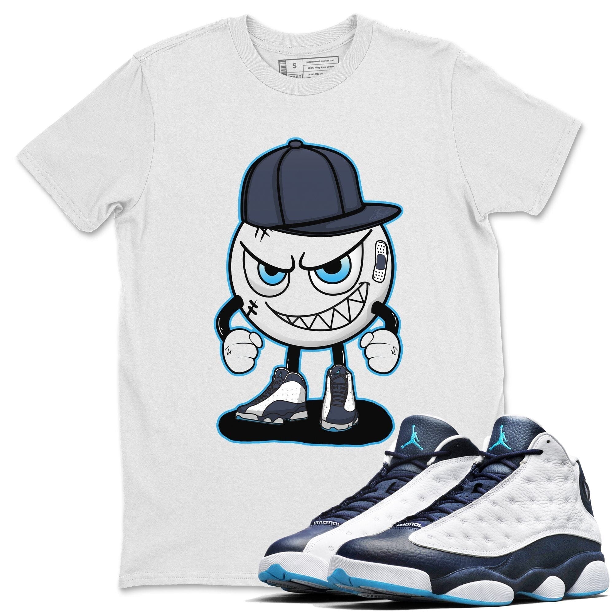 Jordan 13 Obsidian Shirt To Match Jordans Mischief Emoji Sneaker Tees Jordan 13 Obsidian Drip Gear Zone Sneaker Matching Clothing Unisex Shirts