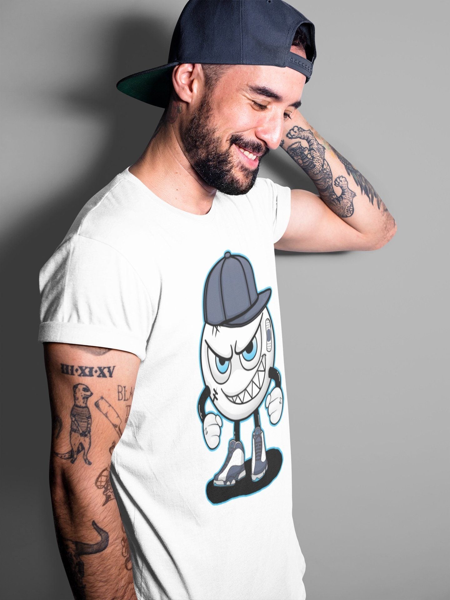 Jordan 13 Obsidian Shirt To Match Jordans Mischief Emoji Sneaker Tees Jordan 13 Obsidian Drip Gear Zone Sneaker Matching Clothing Unisex Shirts